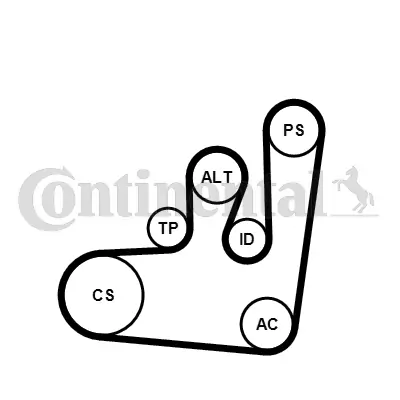 Continental 6PK1145WP3