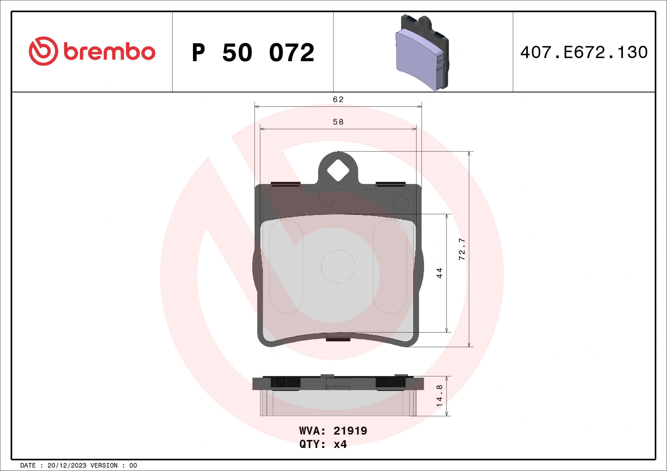 BREMBO P50072