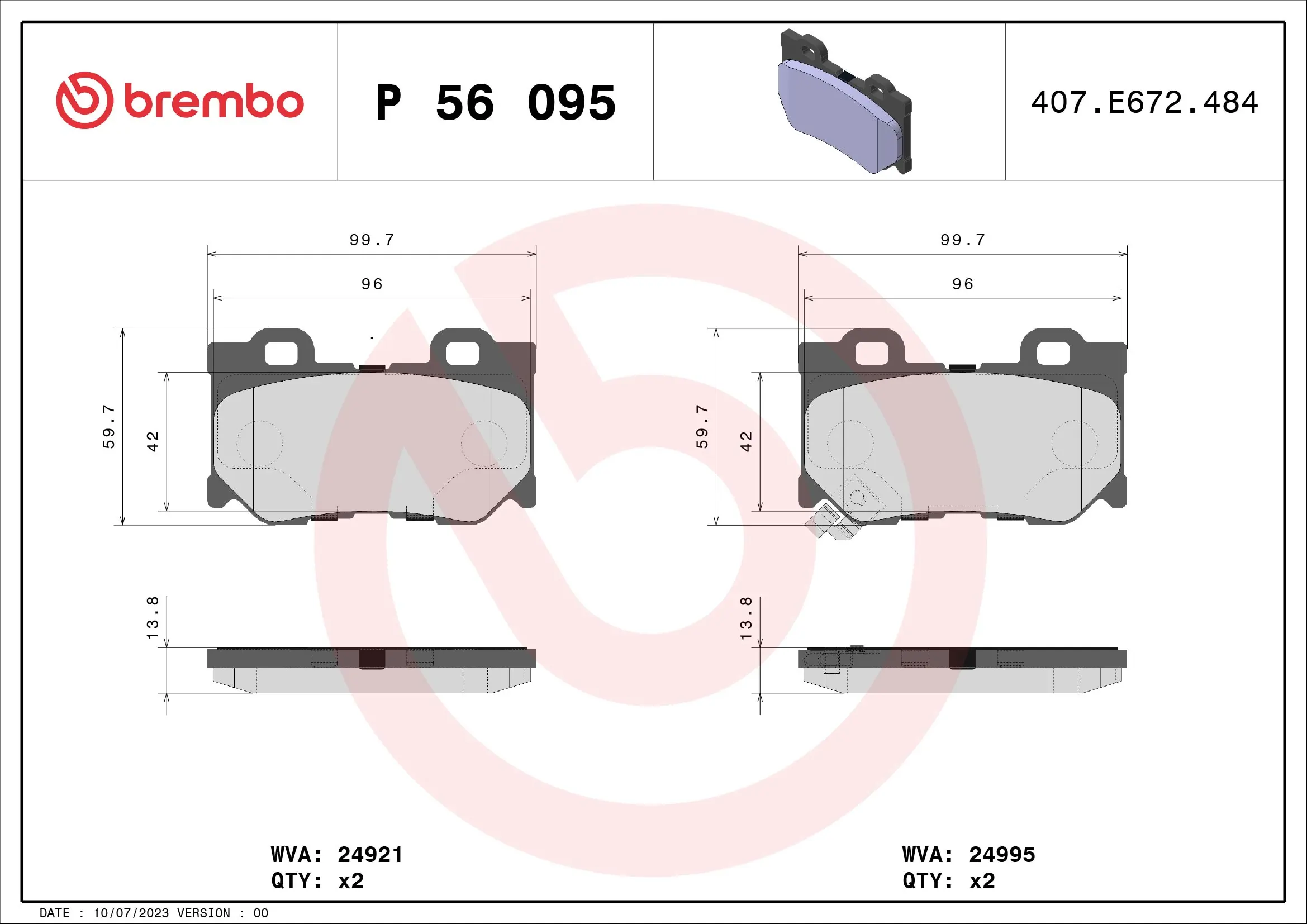 BREMBO P56095