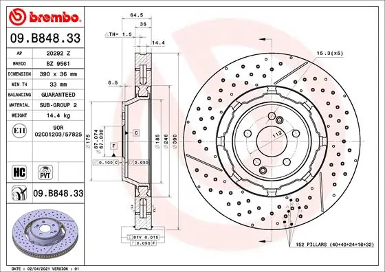 BREMBO 09B84833