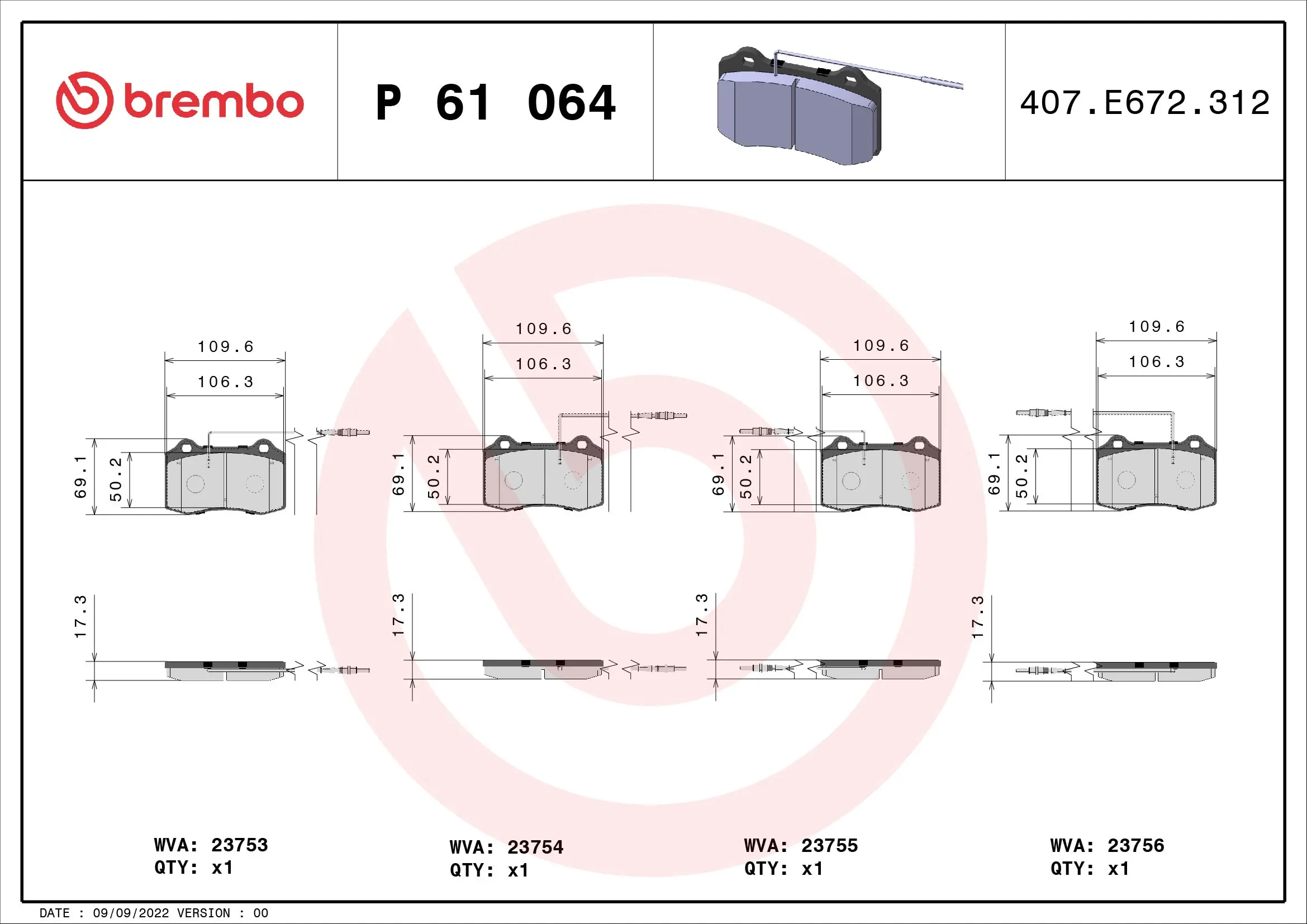 BREMBO P61064