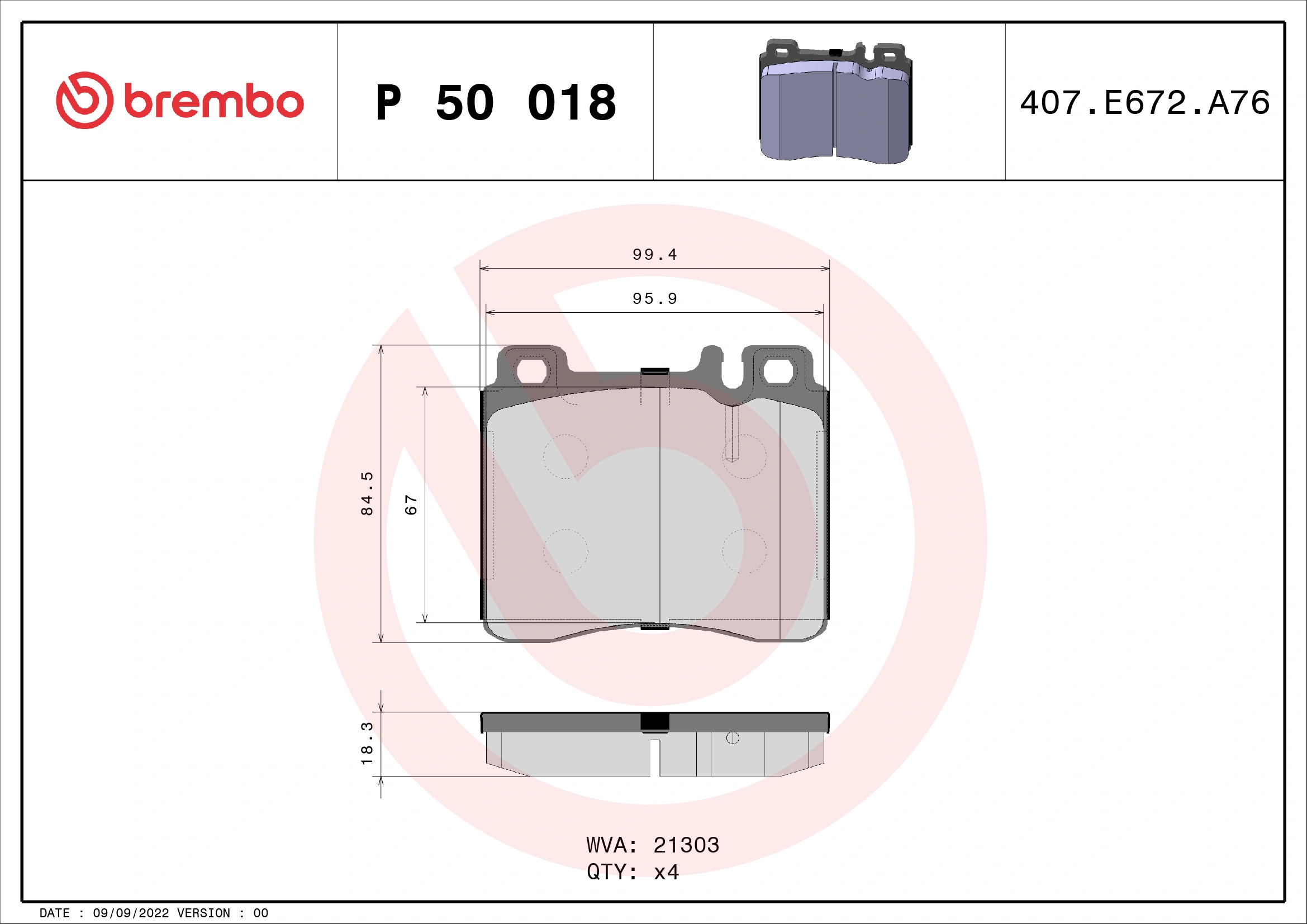 BREMBO P50018