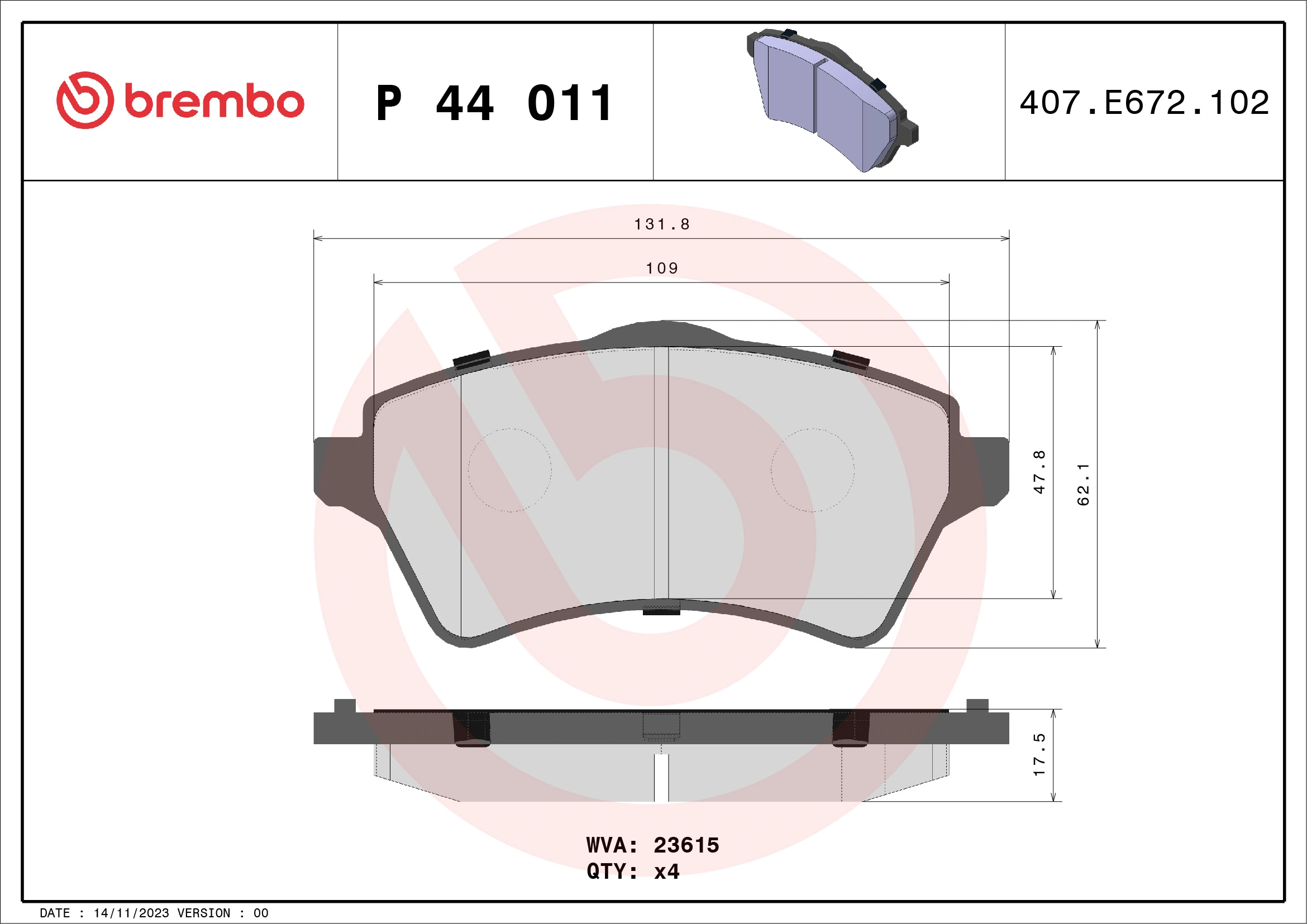 BREMBO P44011