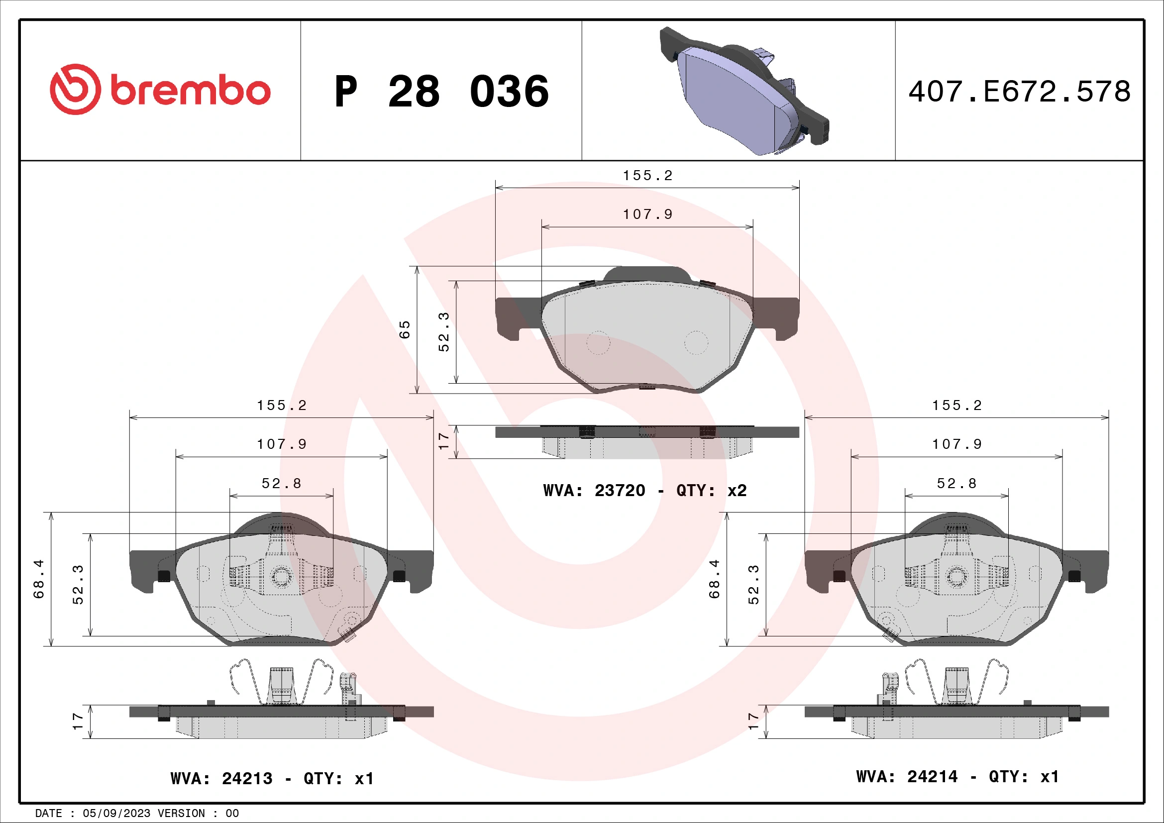 BREMBO P28036
