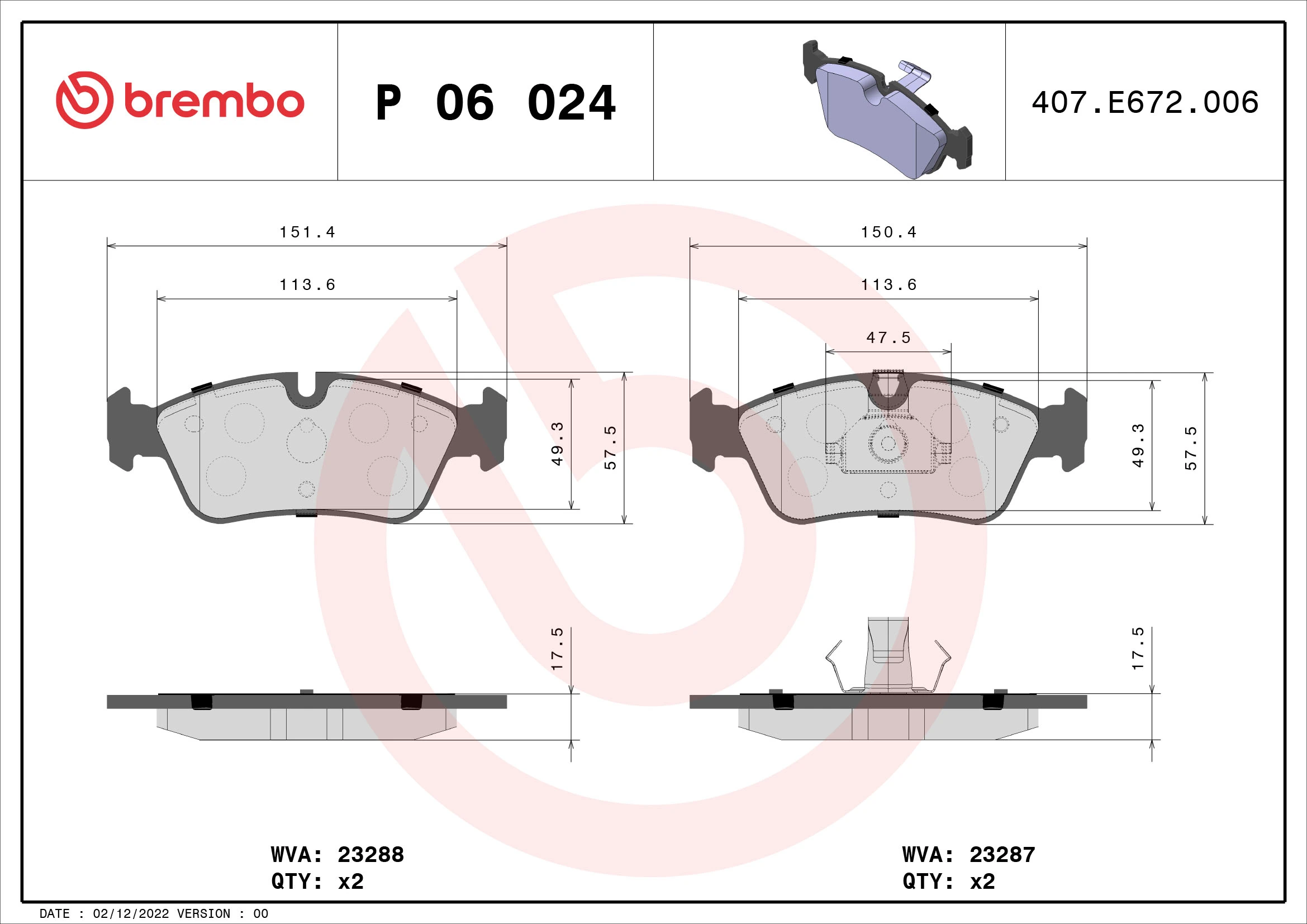 BREMBO P06024