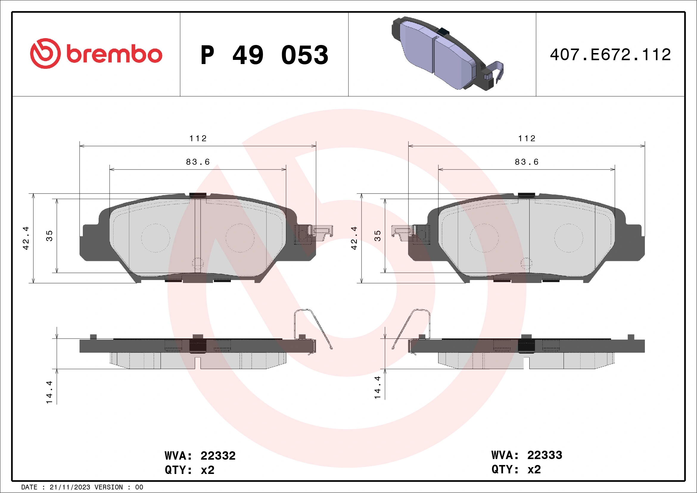 BREMBO P49053