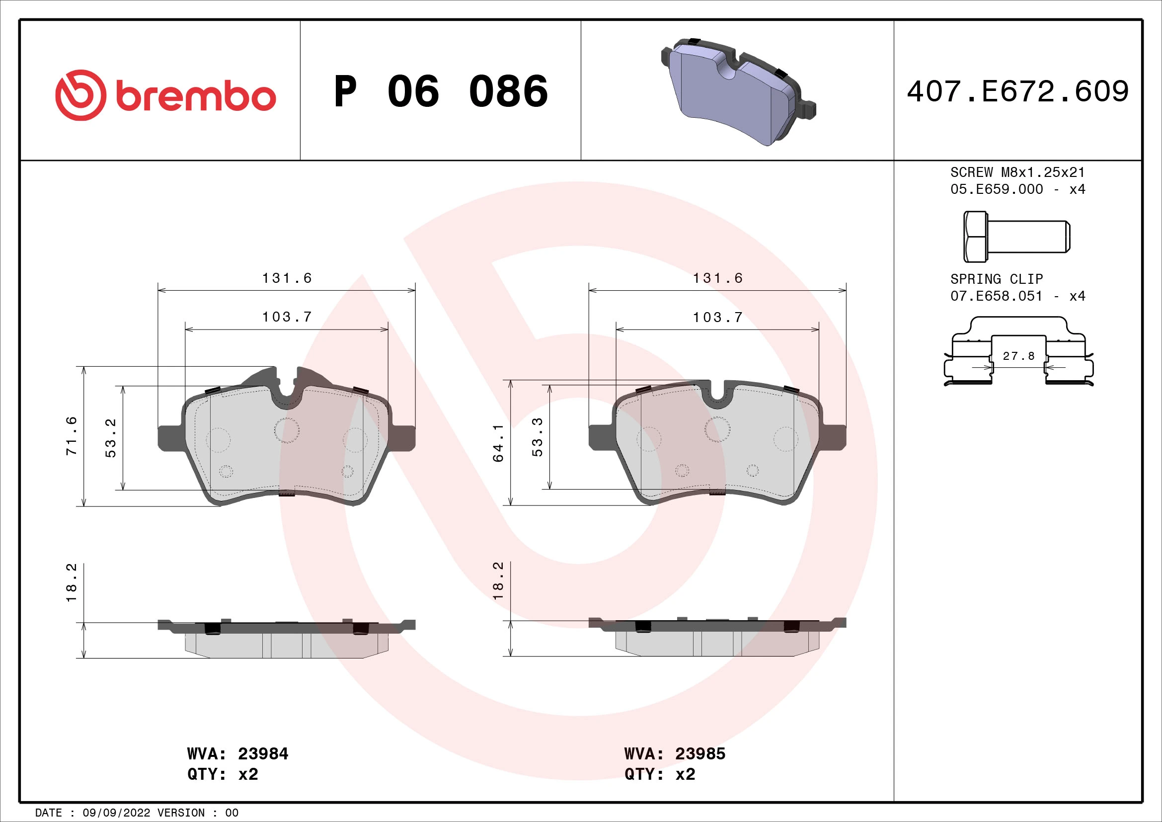 BREMBO P06086