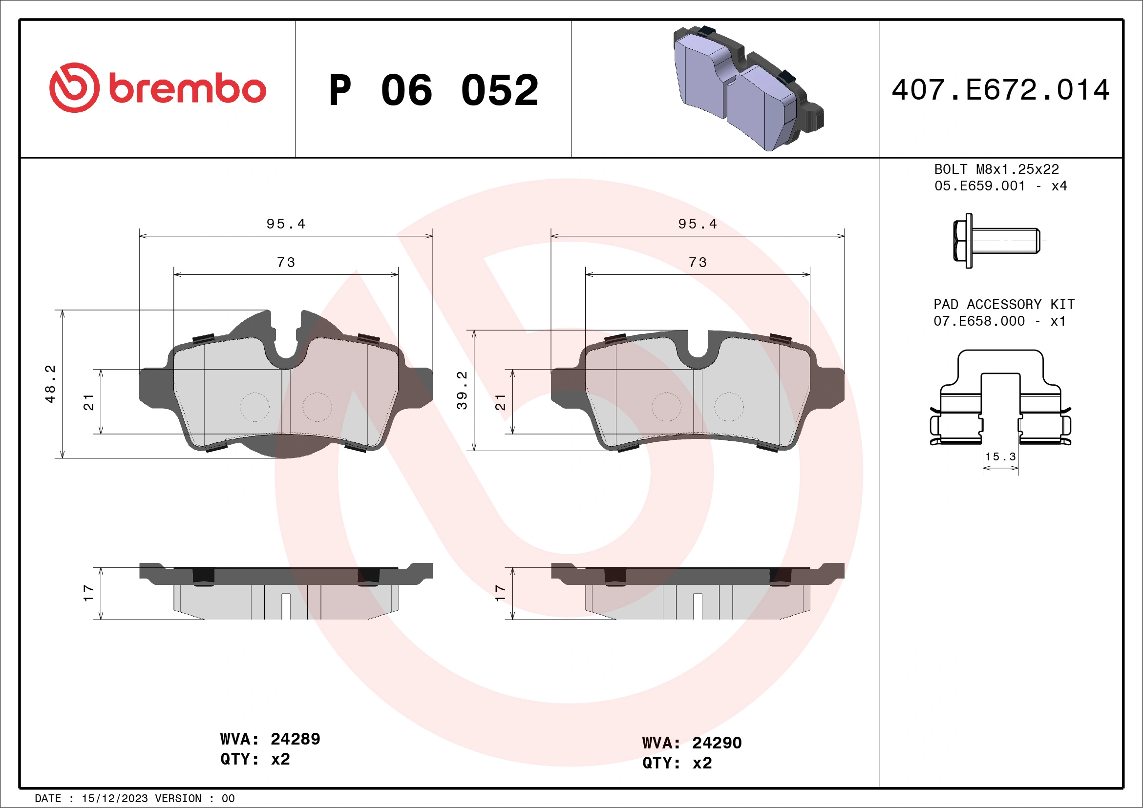 BREMBO P06052