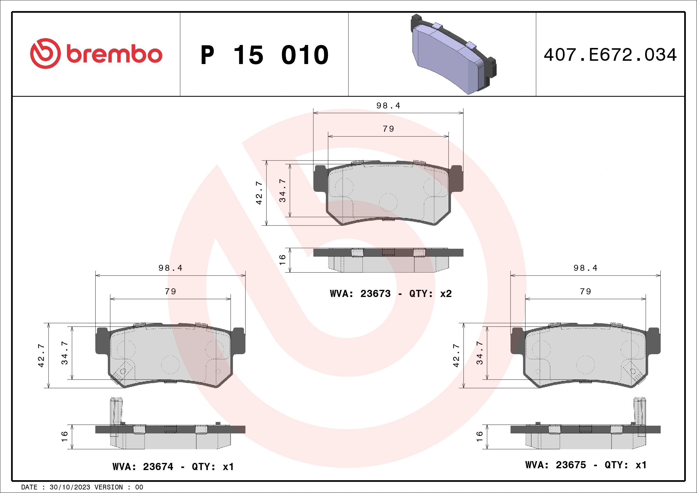 BREMBO P15010