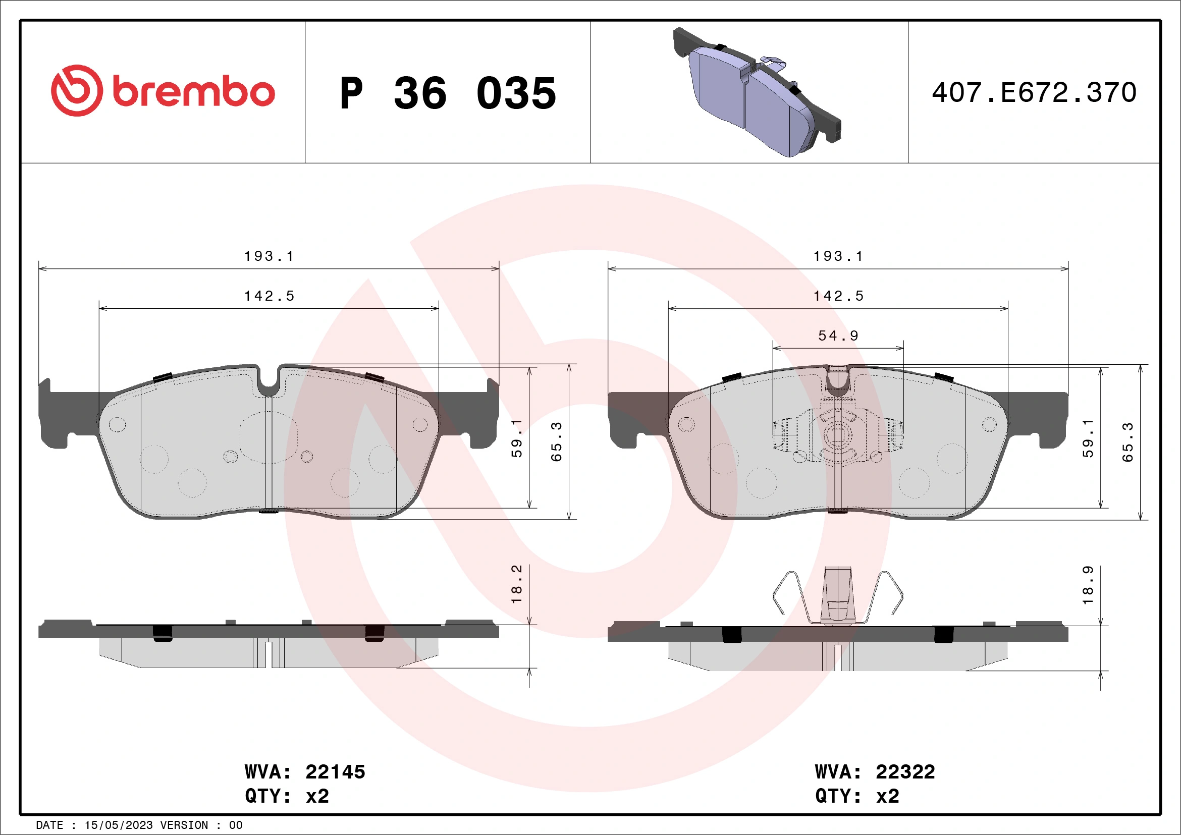 BREMBO P36035