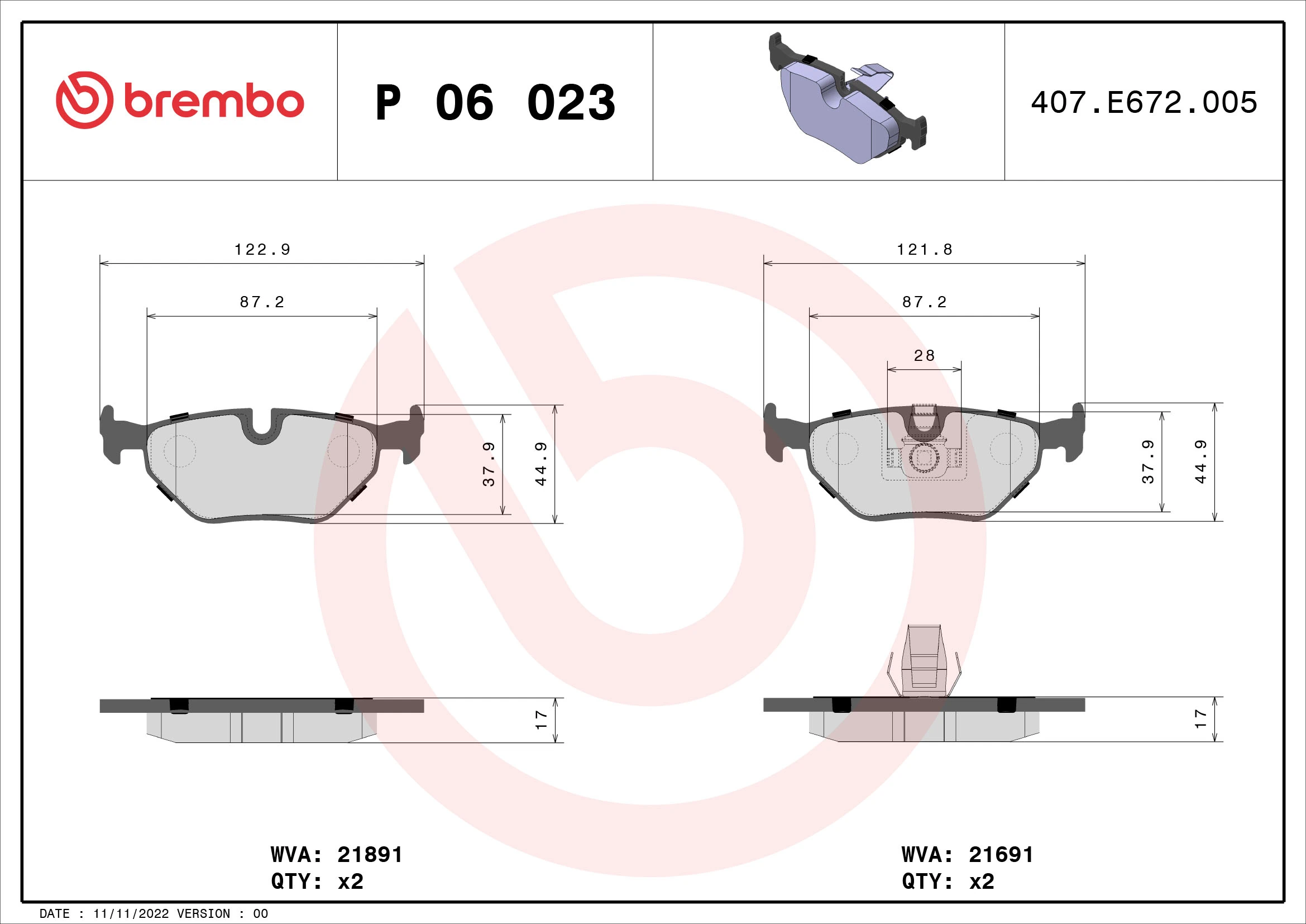 BREMBO P06023