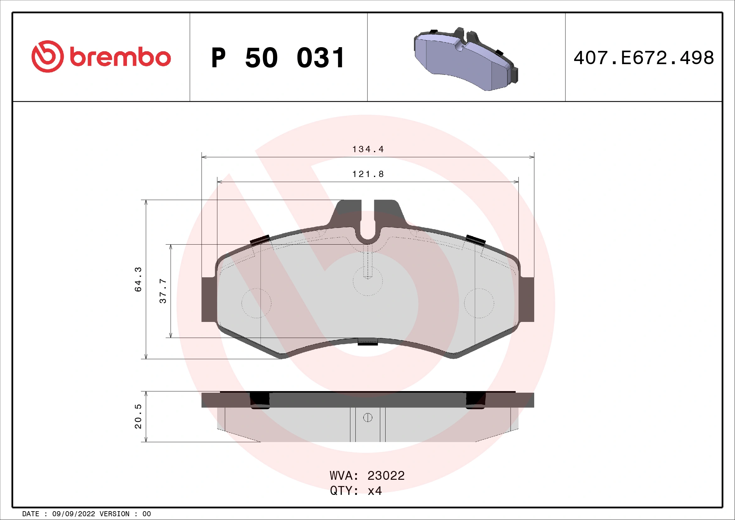 BREMBO P50031