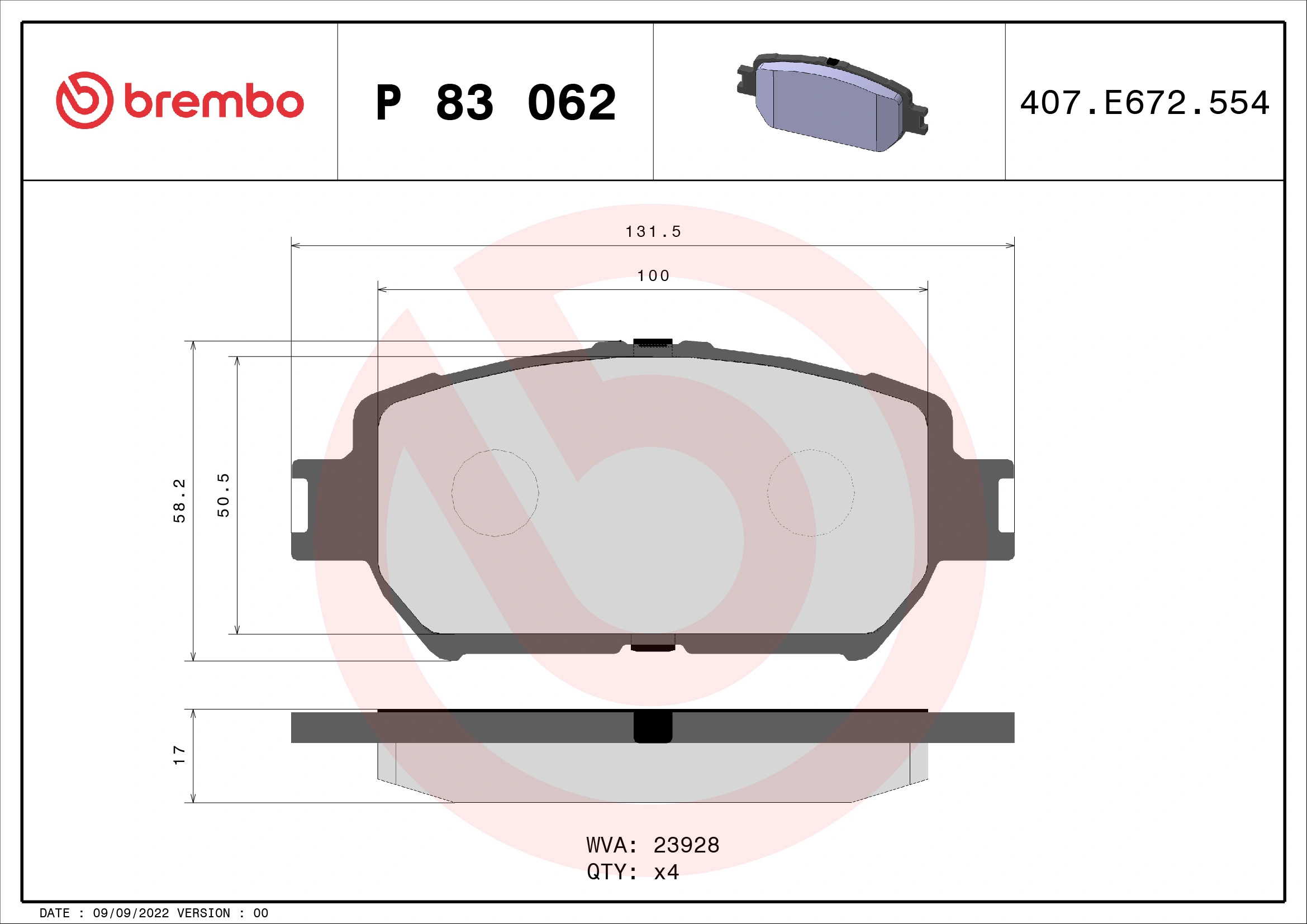 BREMBO P83062