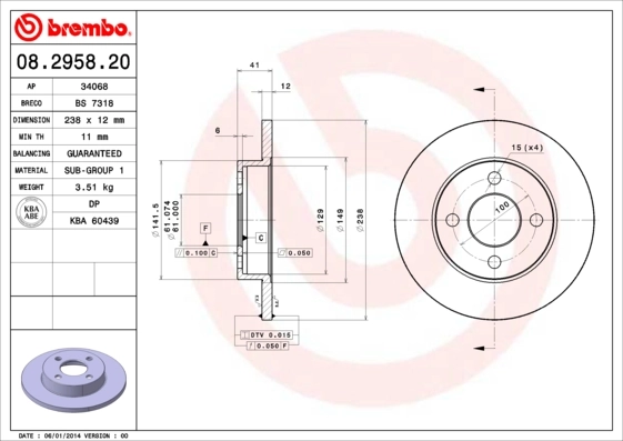 BREMBO 08295820