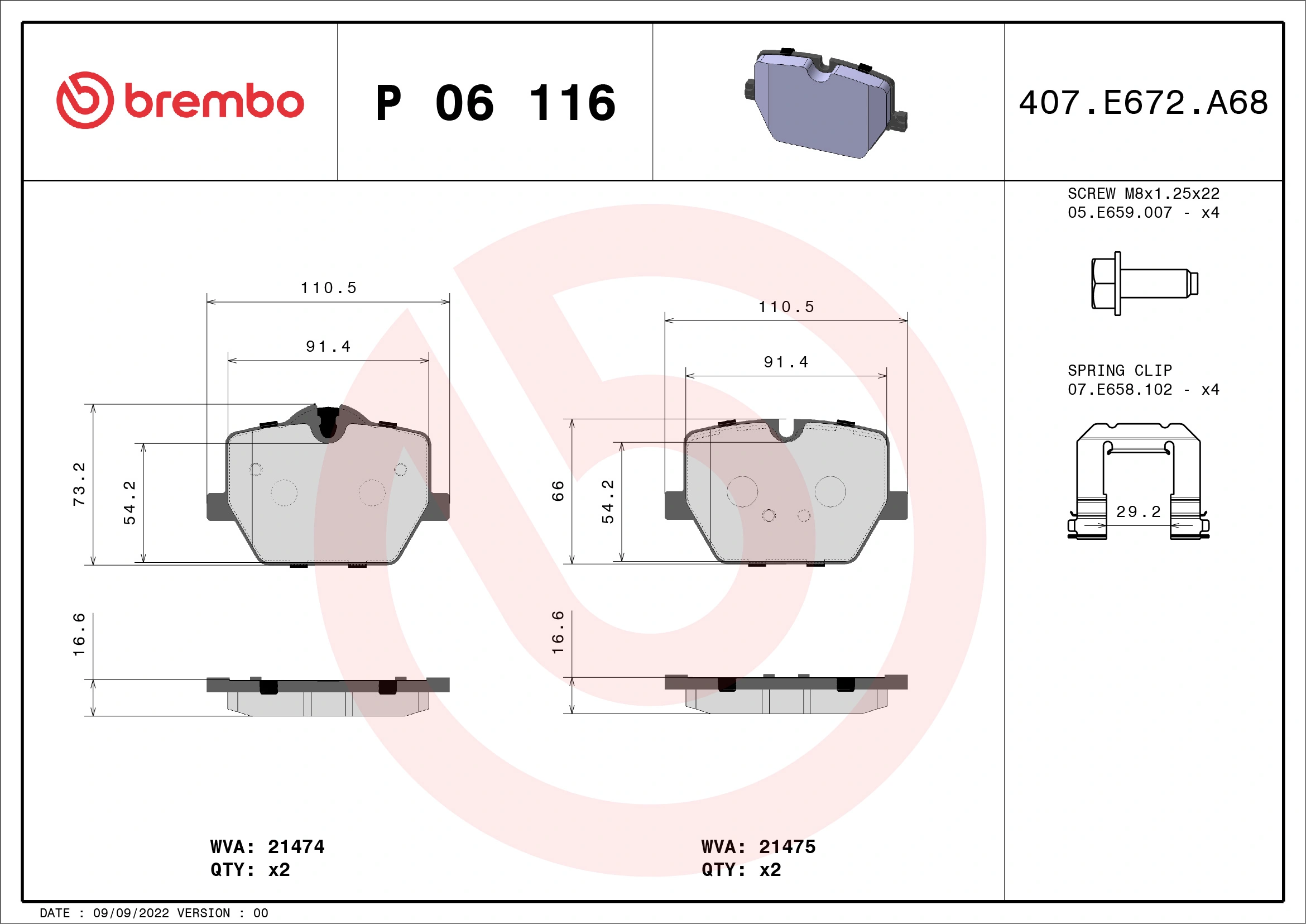 BREMBO P06116