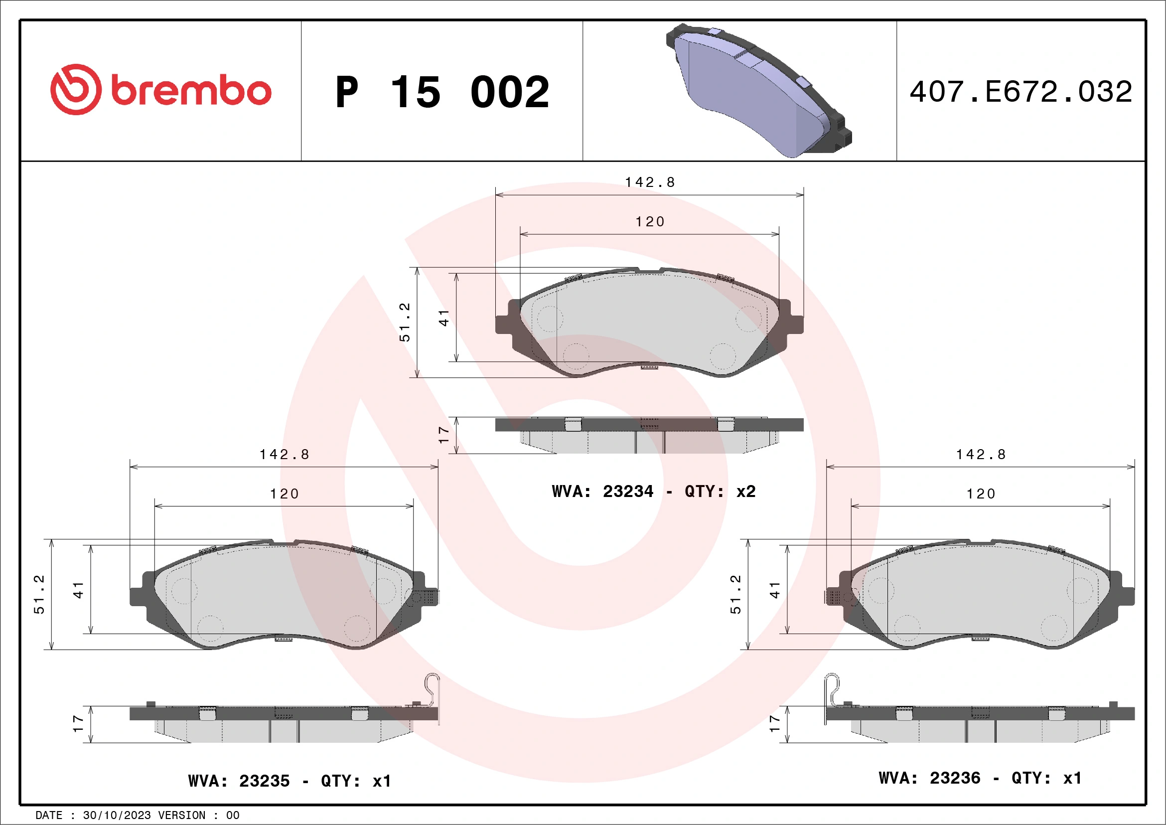 BREMBO P15002