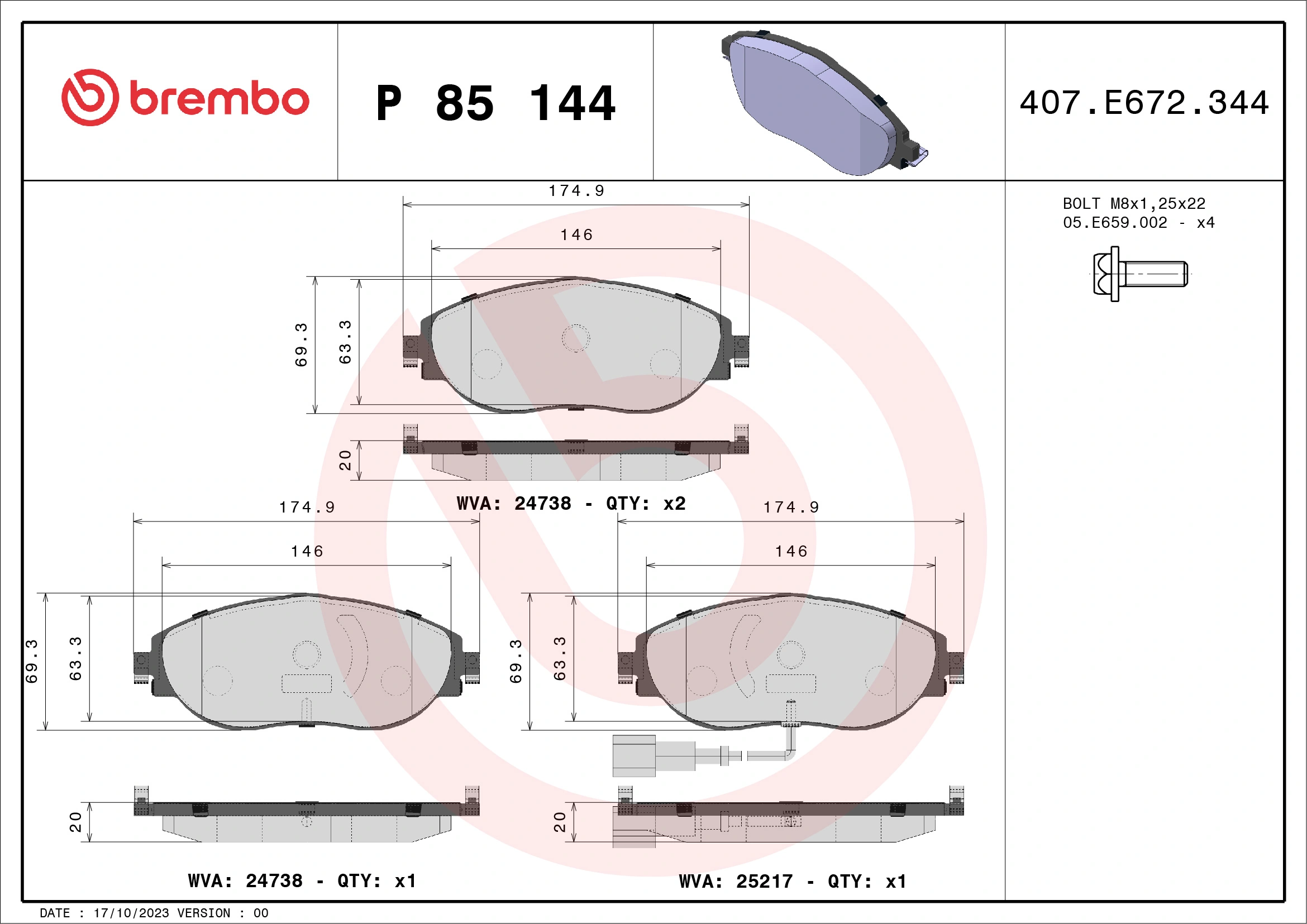 BREMBO P85144X