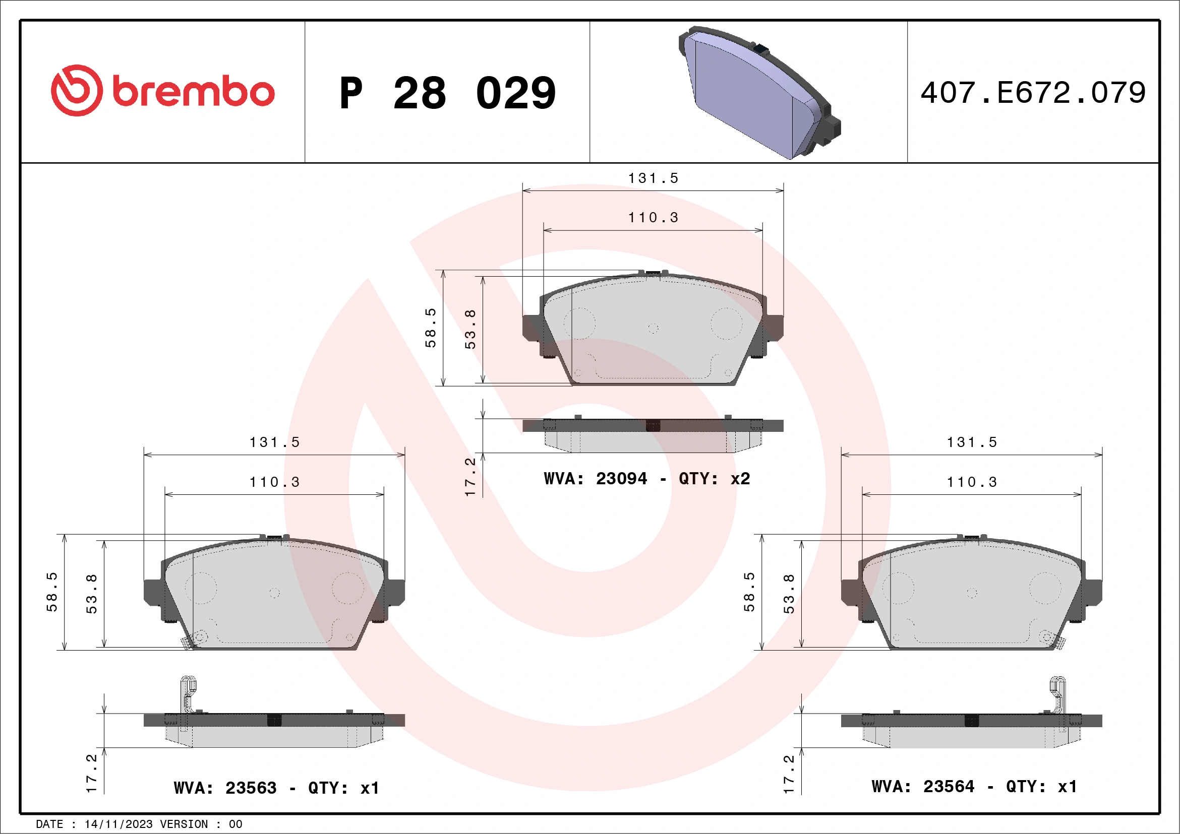 BREMBO P28029