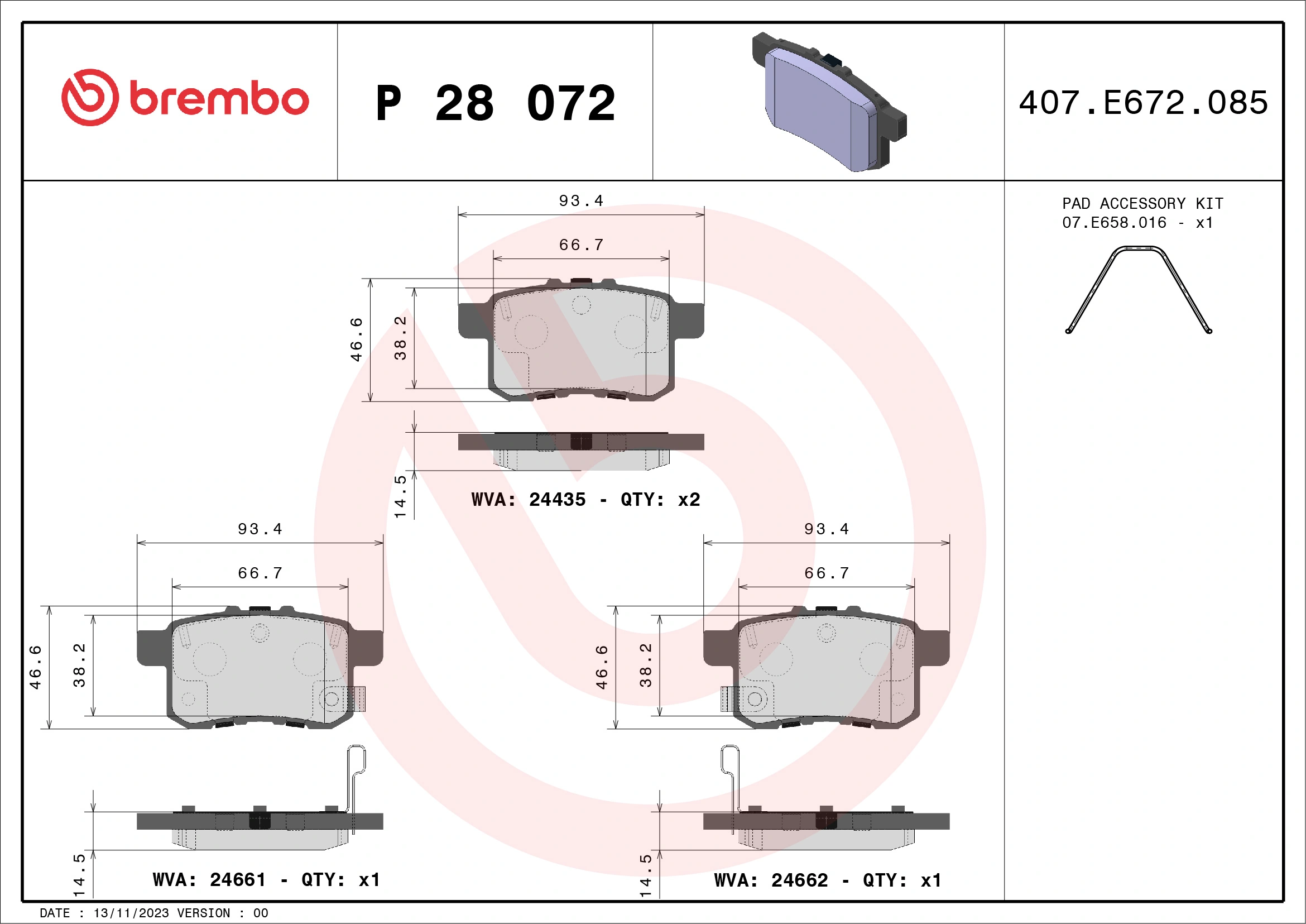 BREMBO P28072