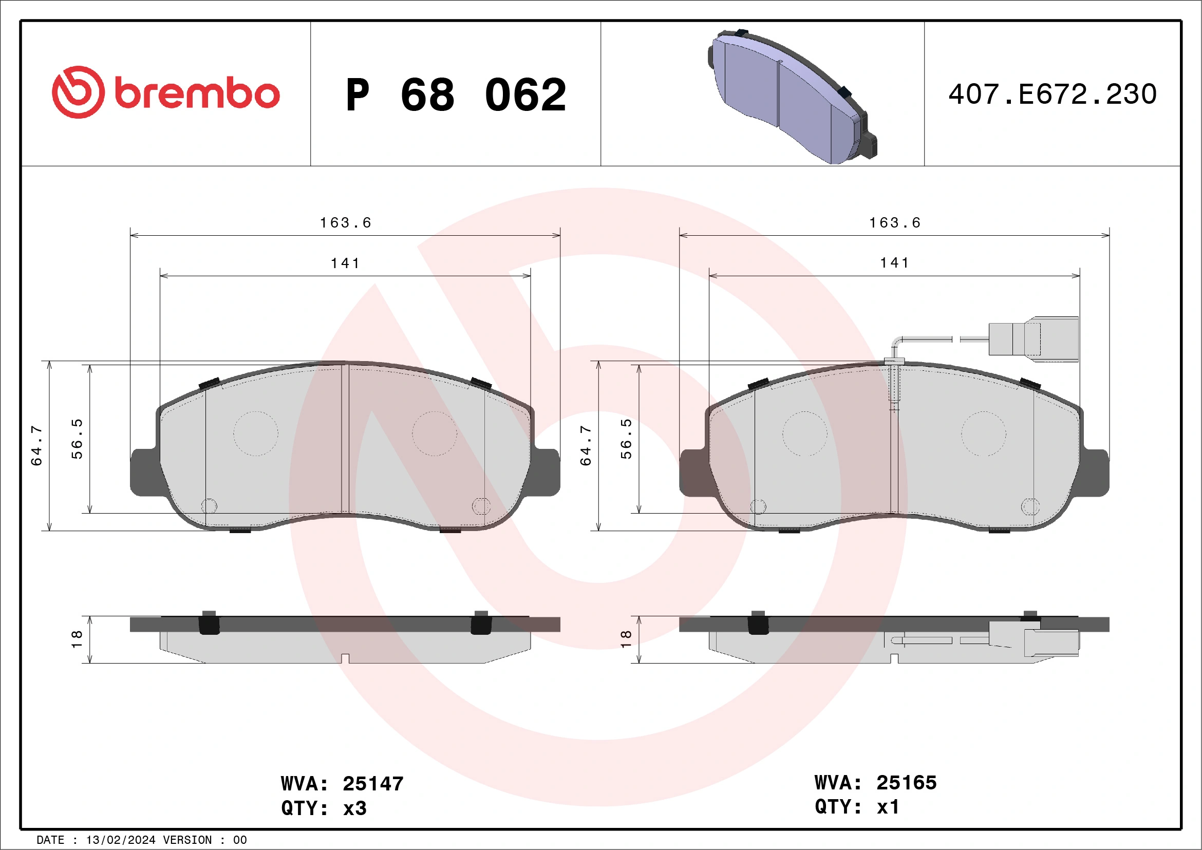 BREMBO P68062