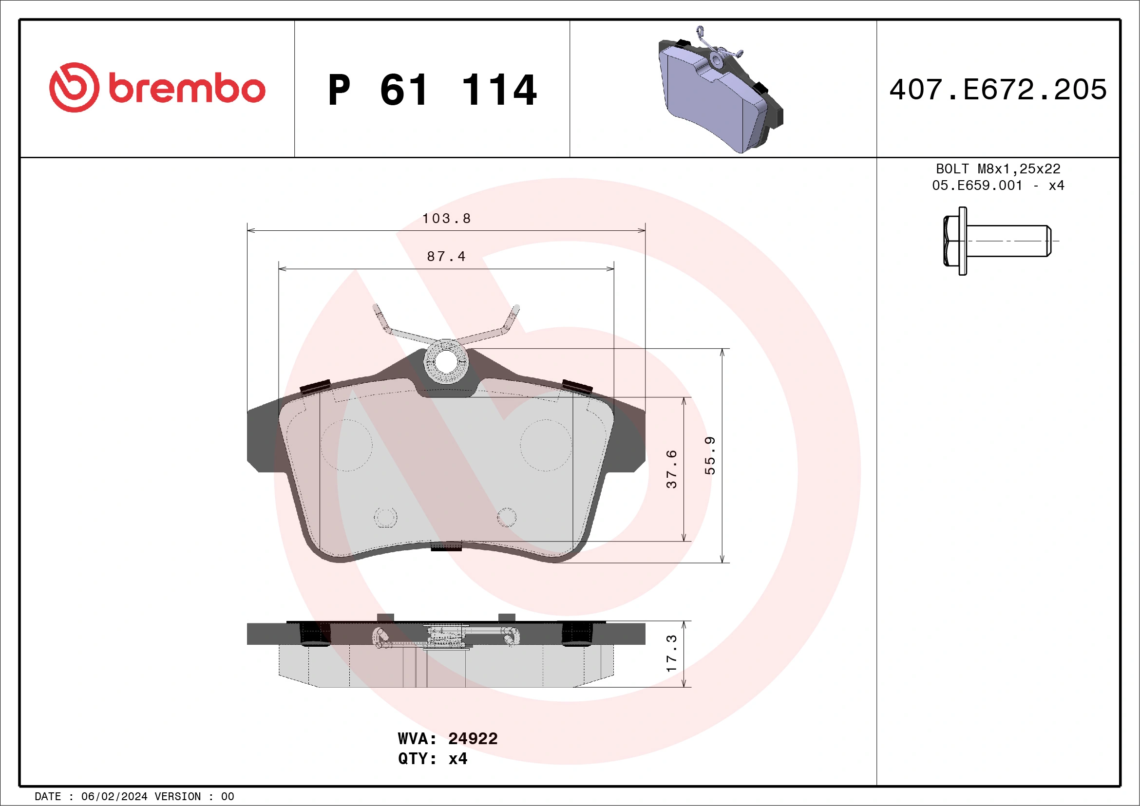 BREMBO P61114