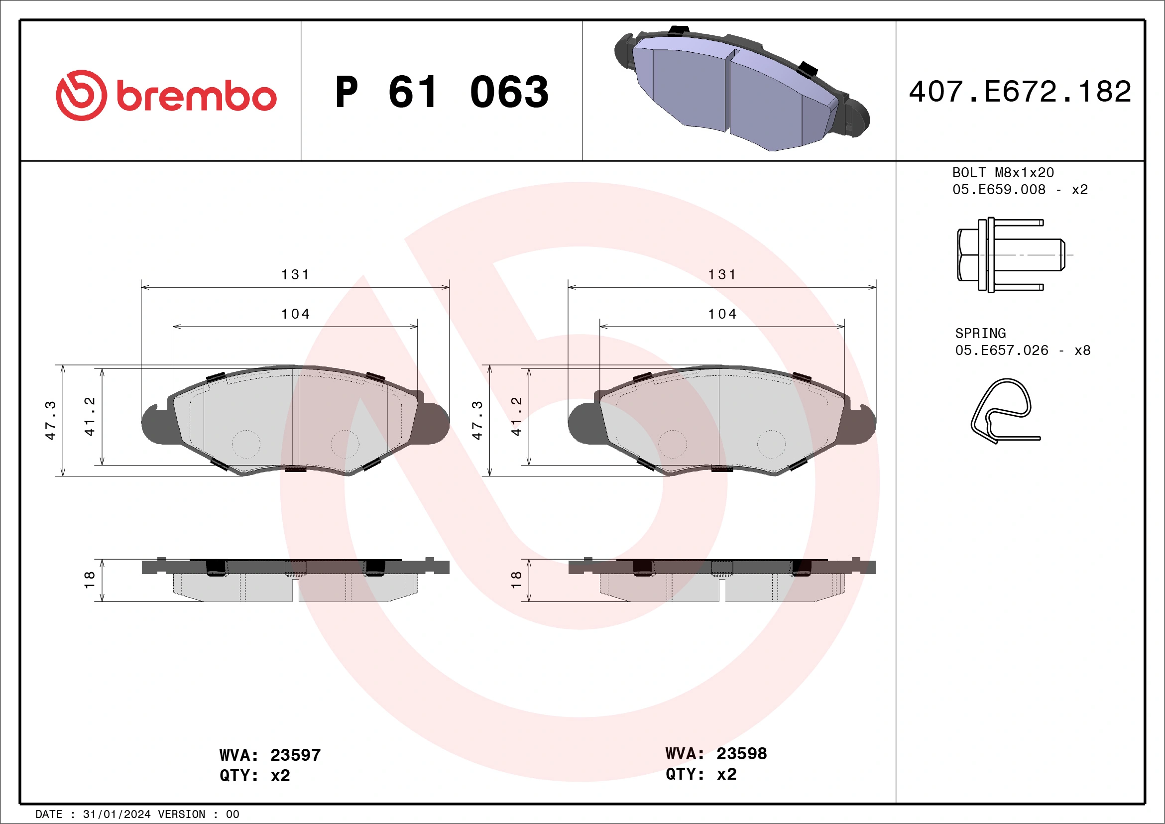 BREMBO P61063