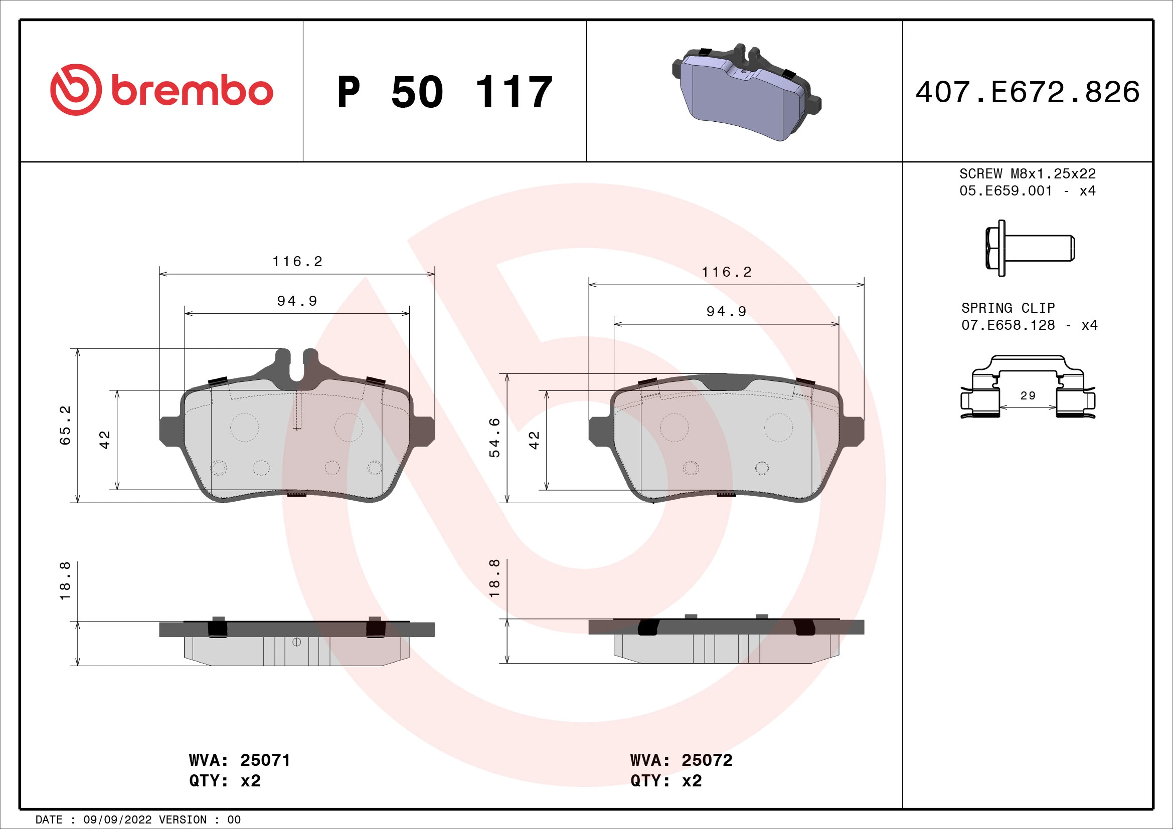 BREMBO P50117