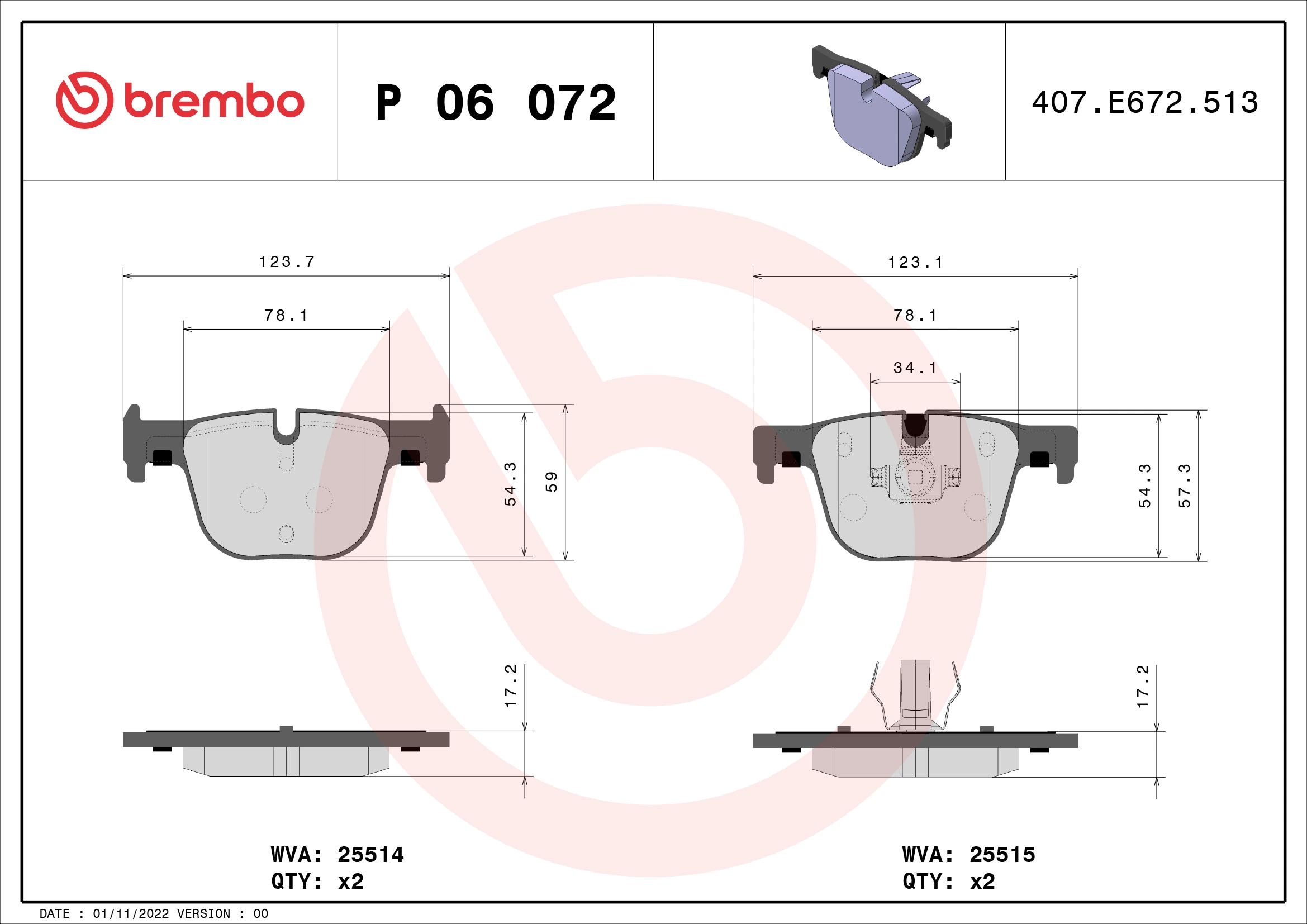 BREMBO P06072