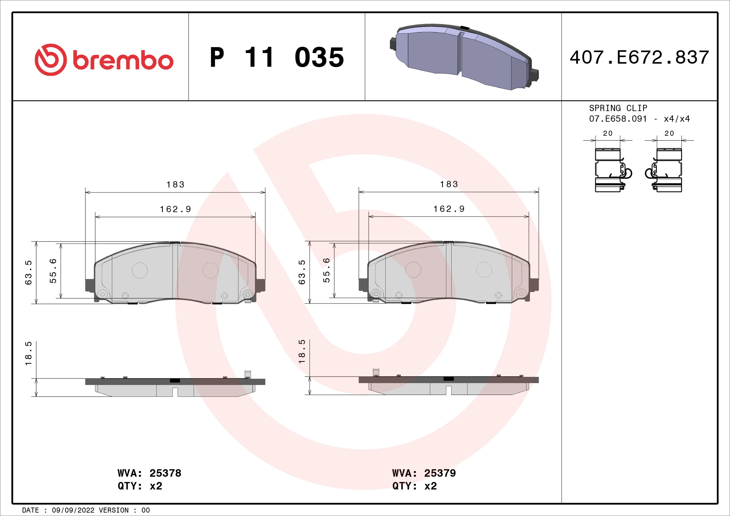 BREMBO P11035