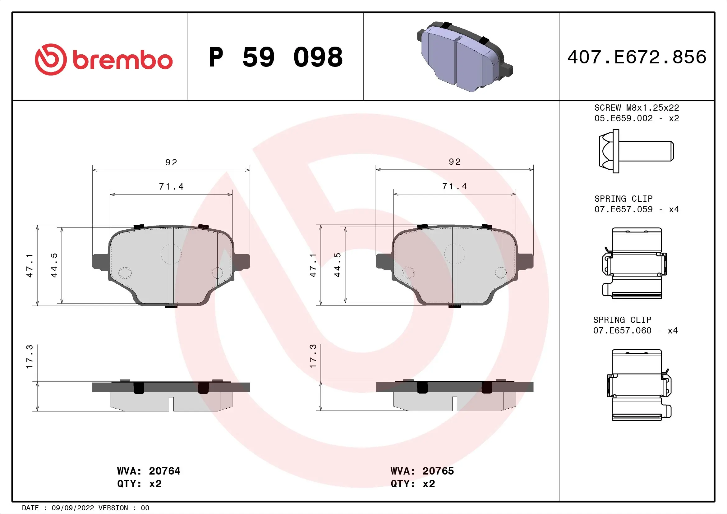 BREMBO P59098