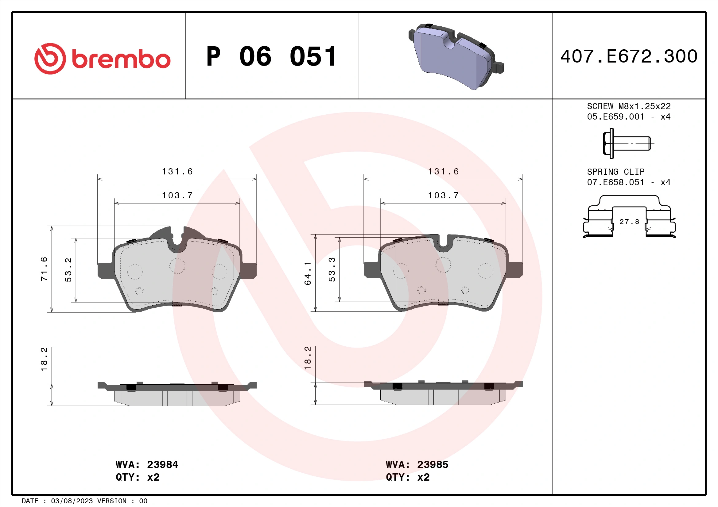 BREMBO P06051