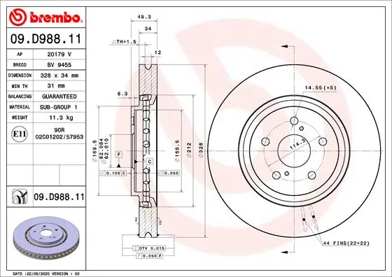 BREMBO 09D98811