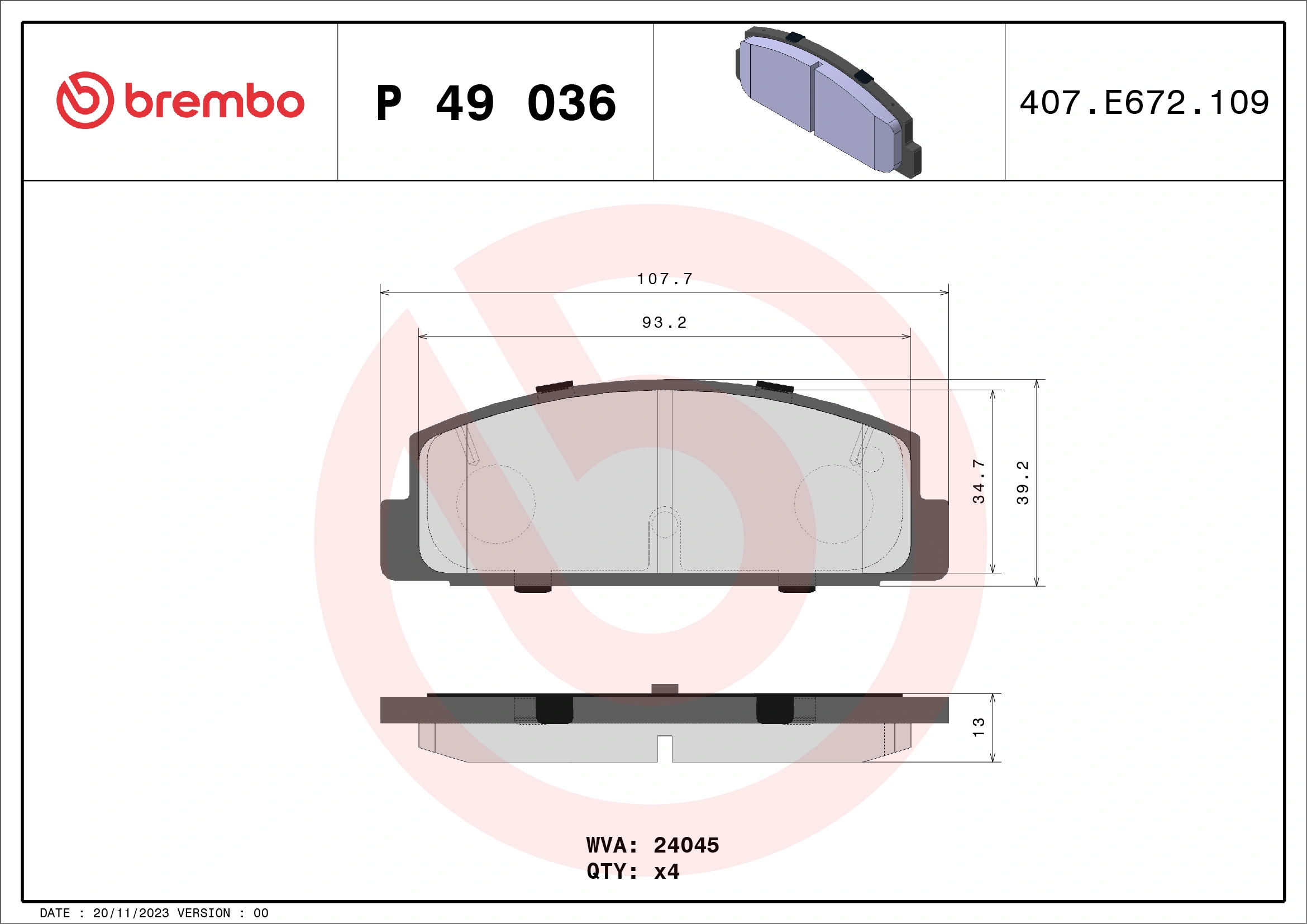 BREMBO P49036
