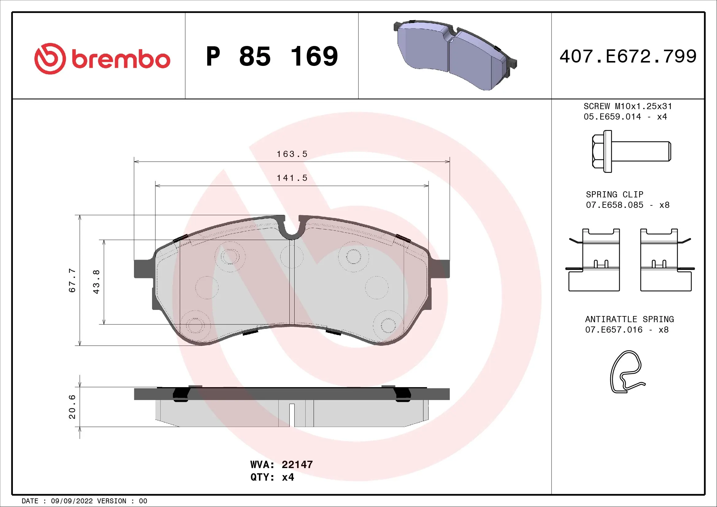BREMBO P85169