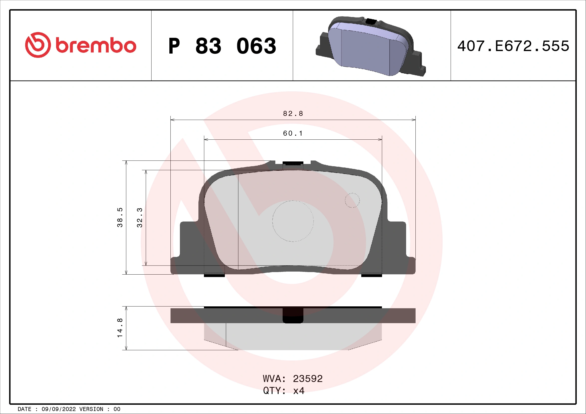 BREMBO P83063