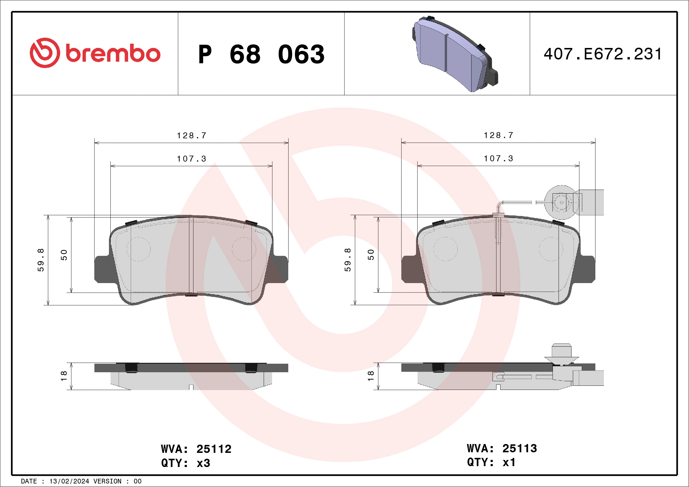 BREMBO P68063