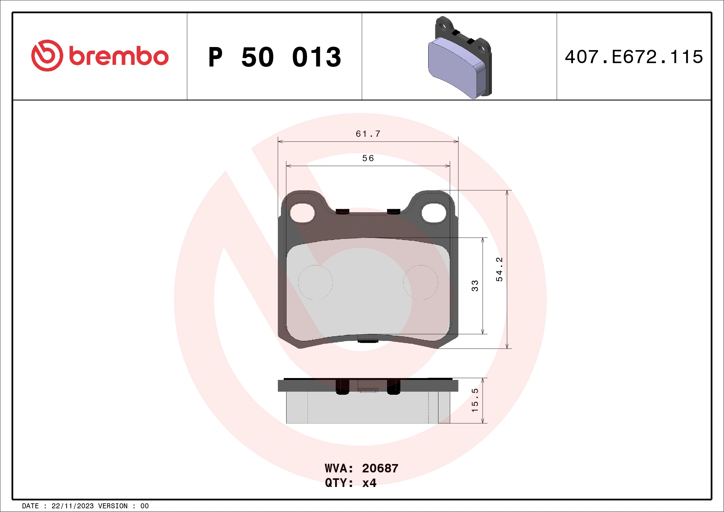 BREMBO P50013