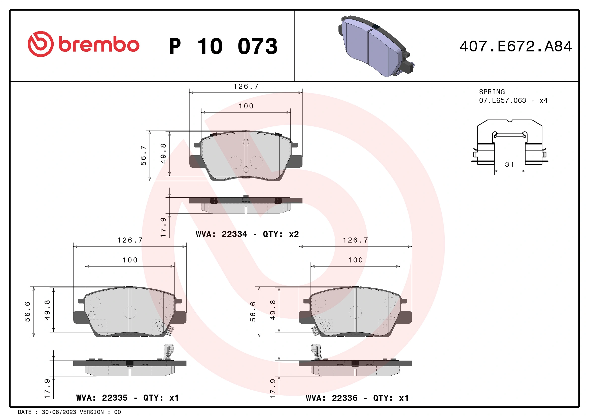 BREMBO P10073