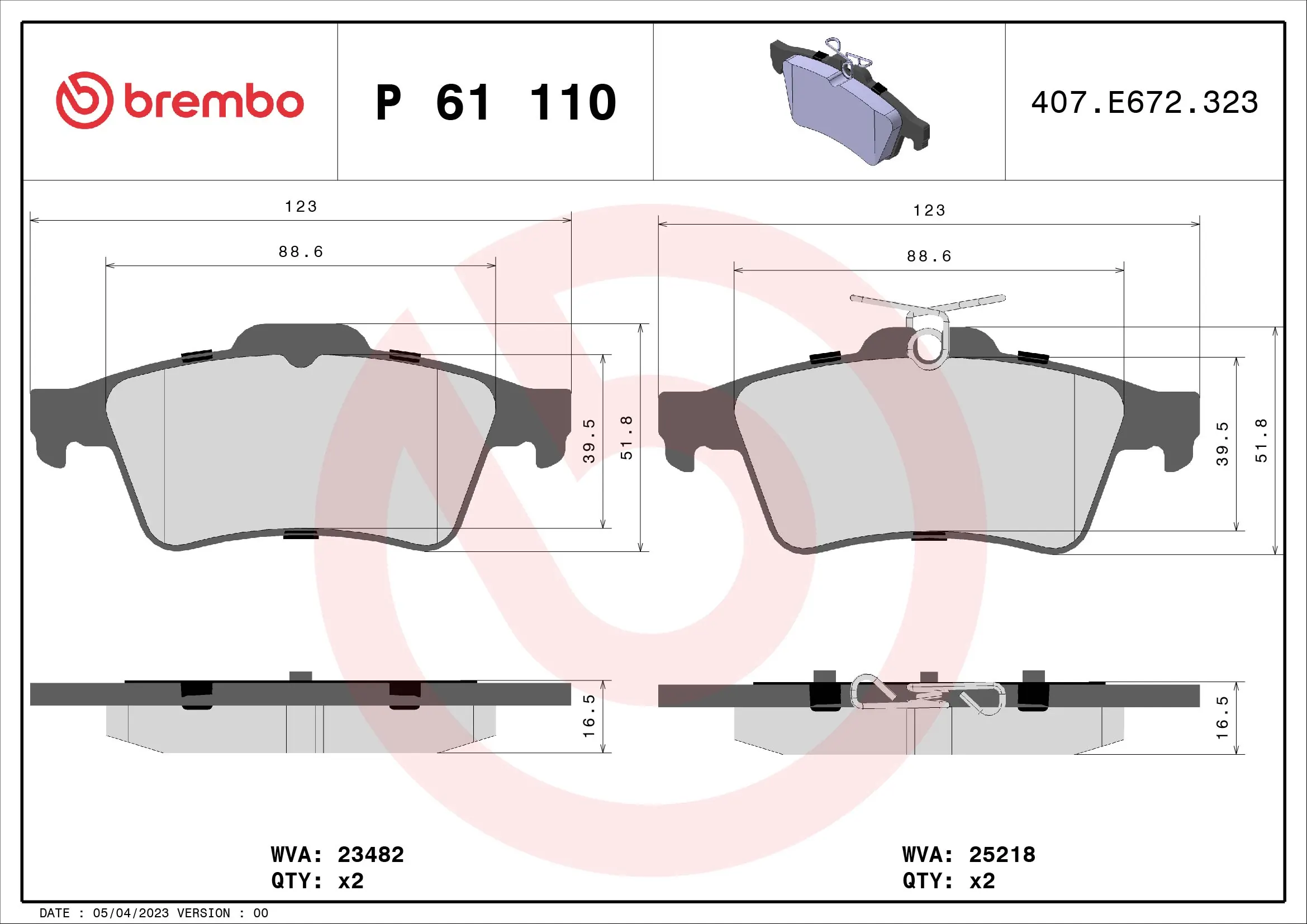 BREMBO P61110