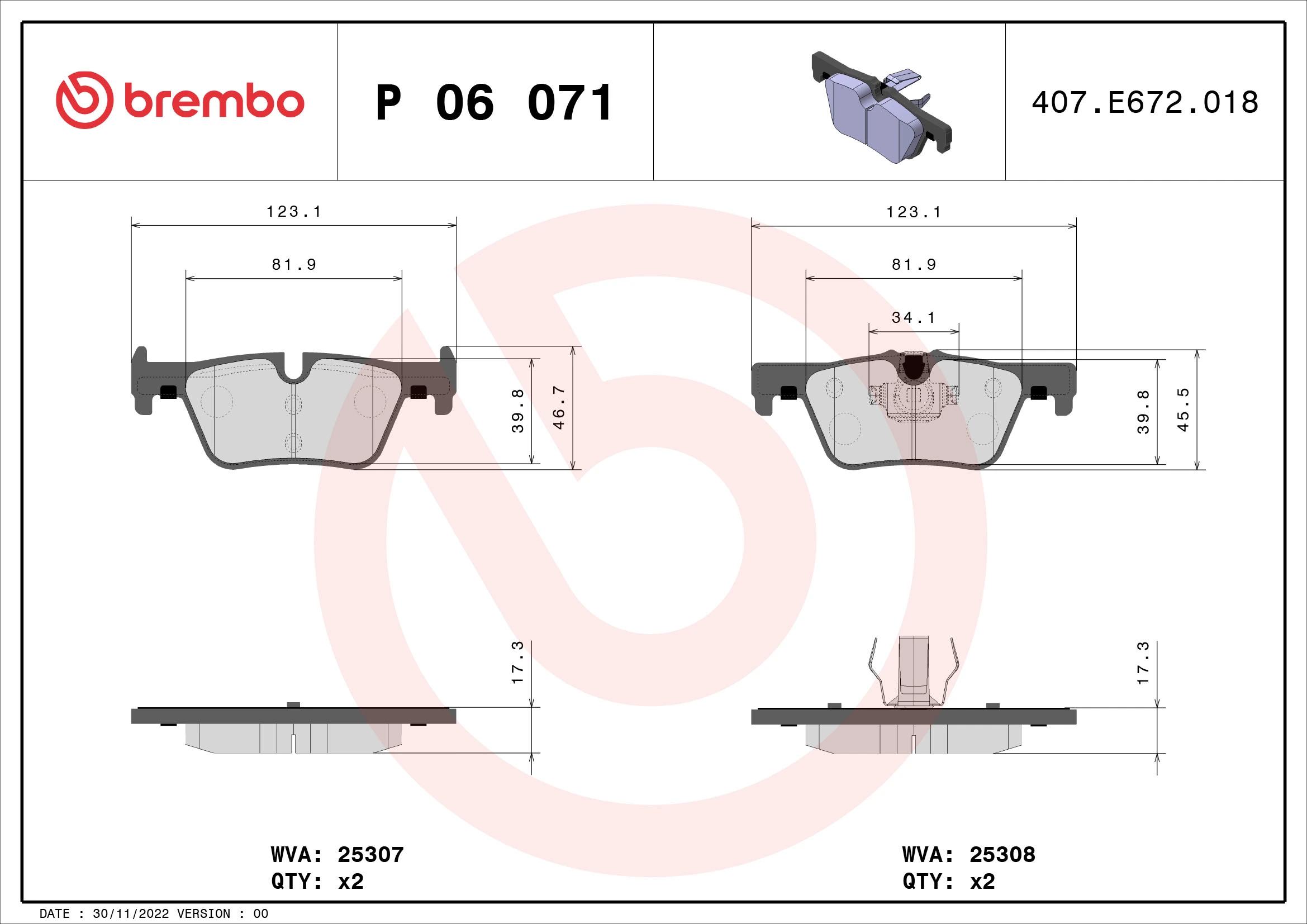 BREMBO P06071