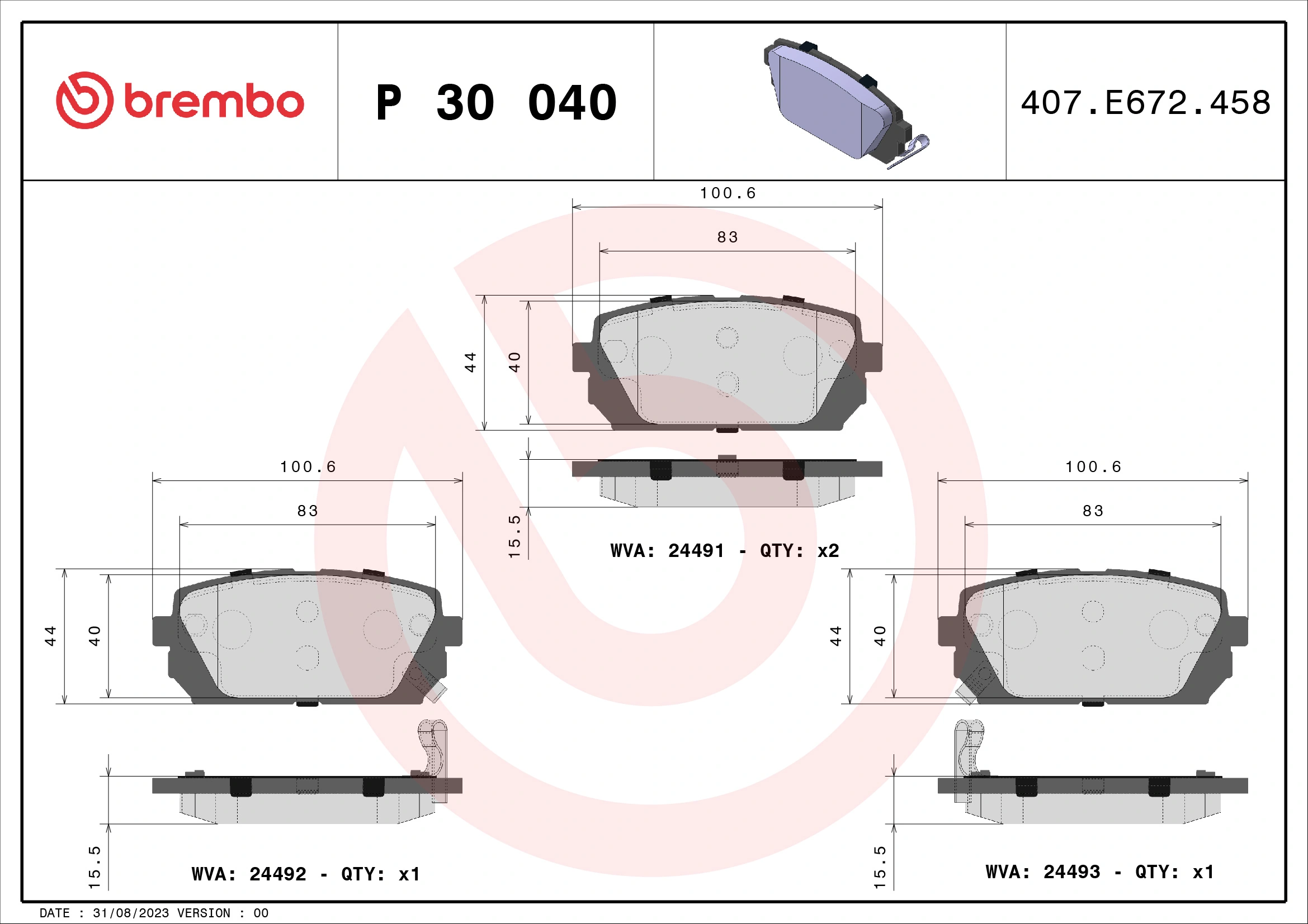 BREMBO P30040
