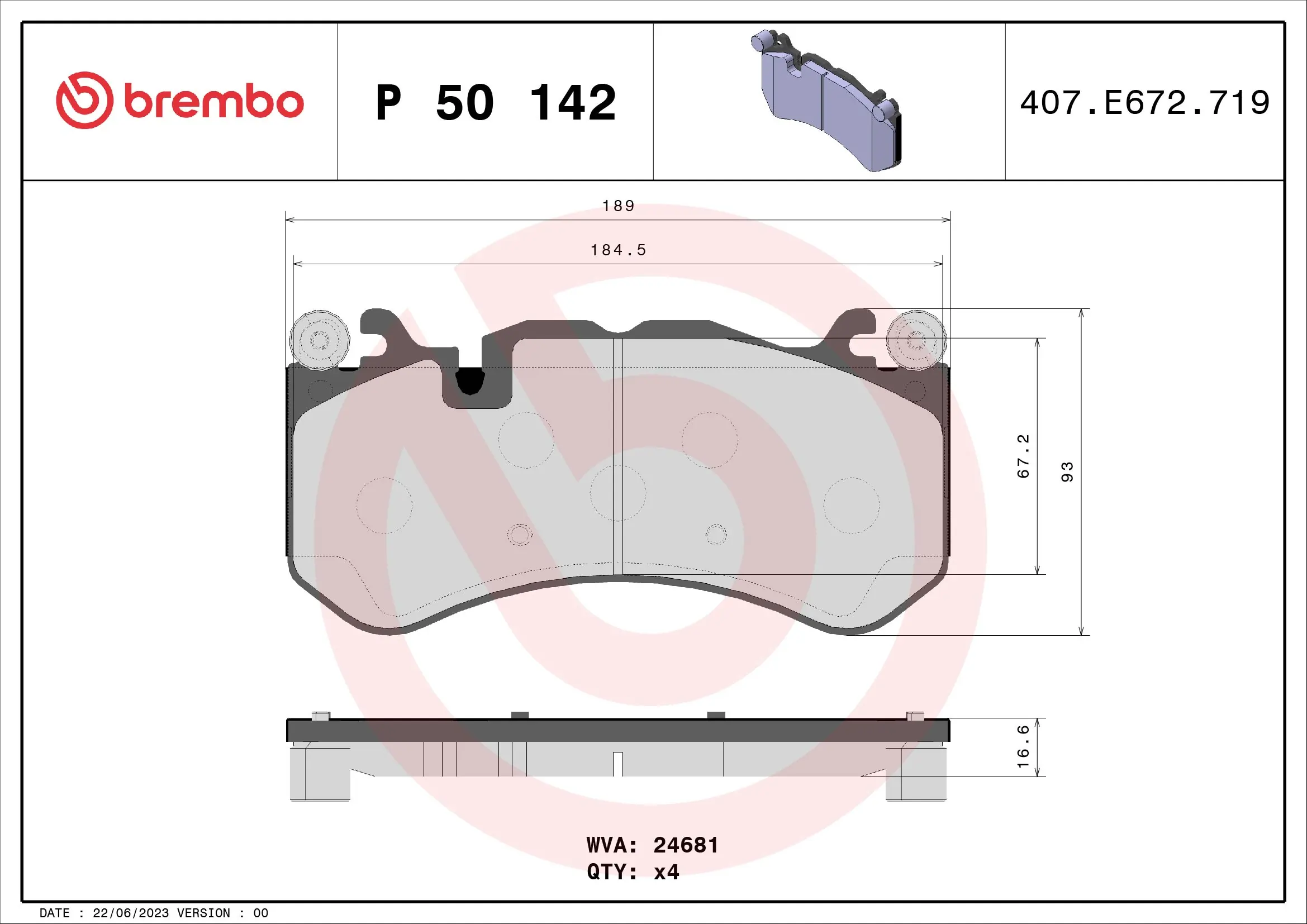 BREMBO P50142