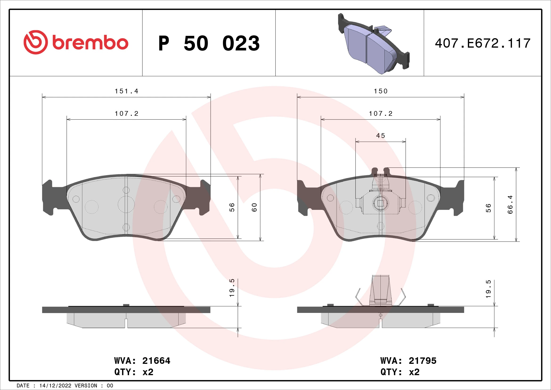 BREMBO P50023