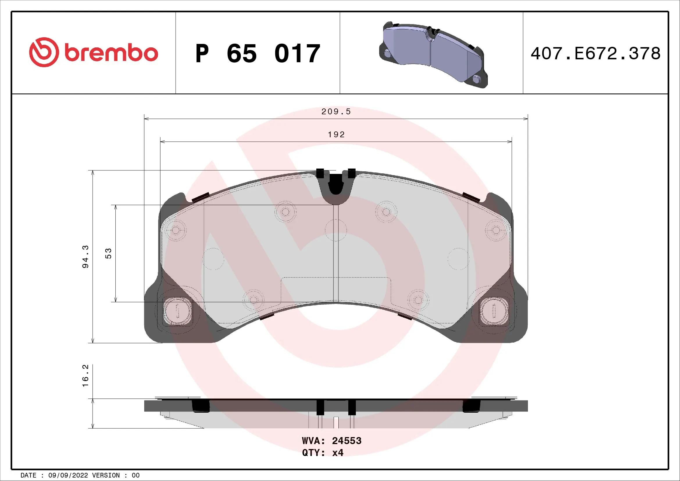 BREMBO P65017
