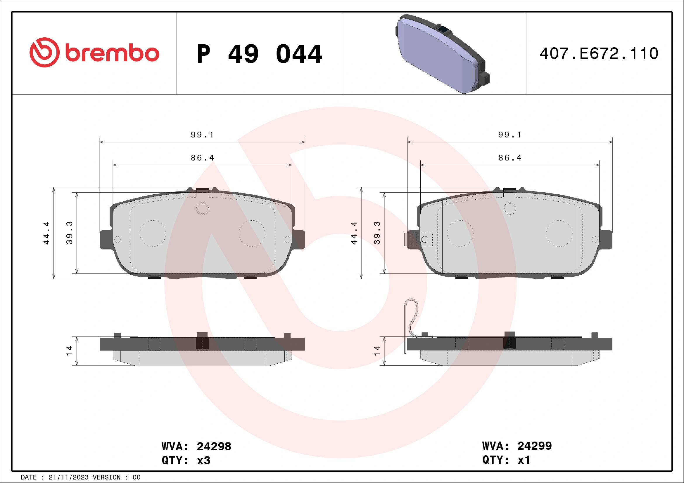BREMBO P49044
