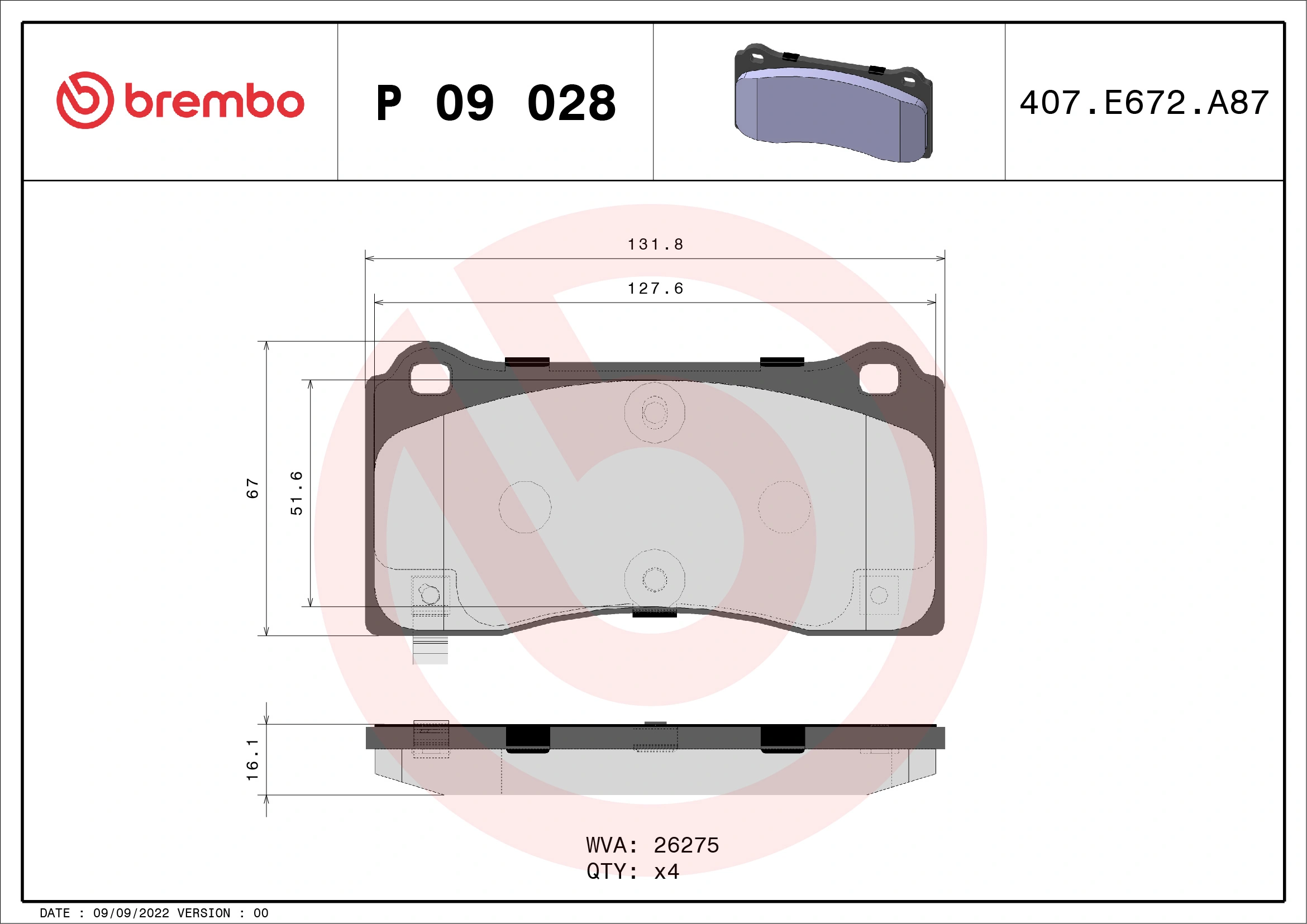 BREMBO P09028