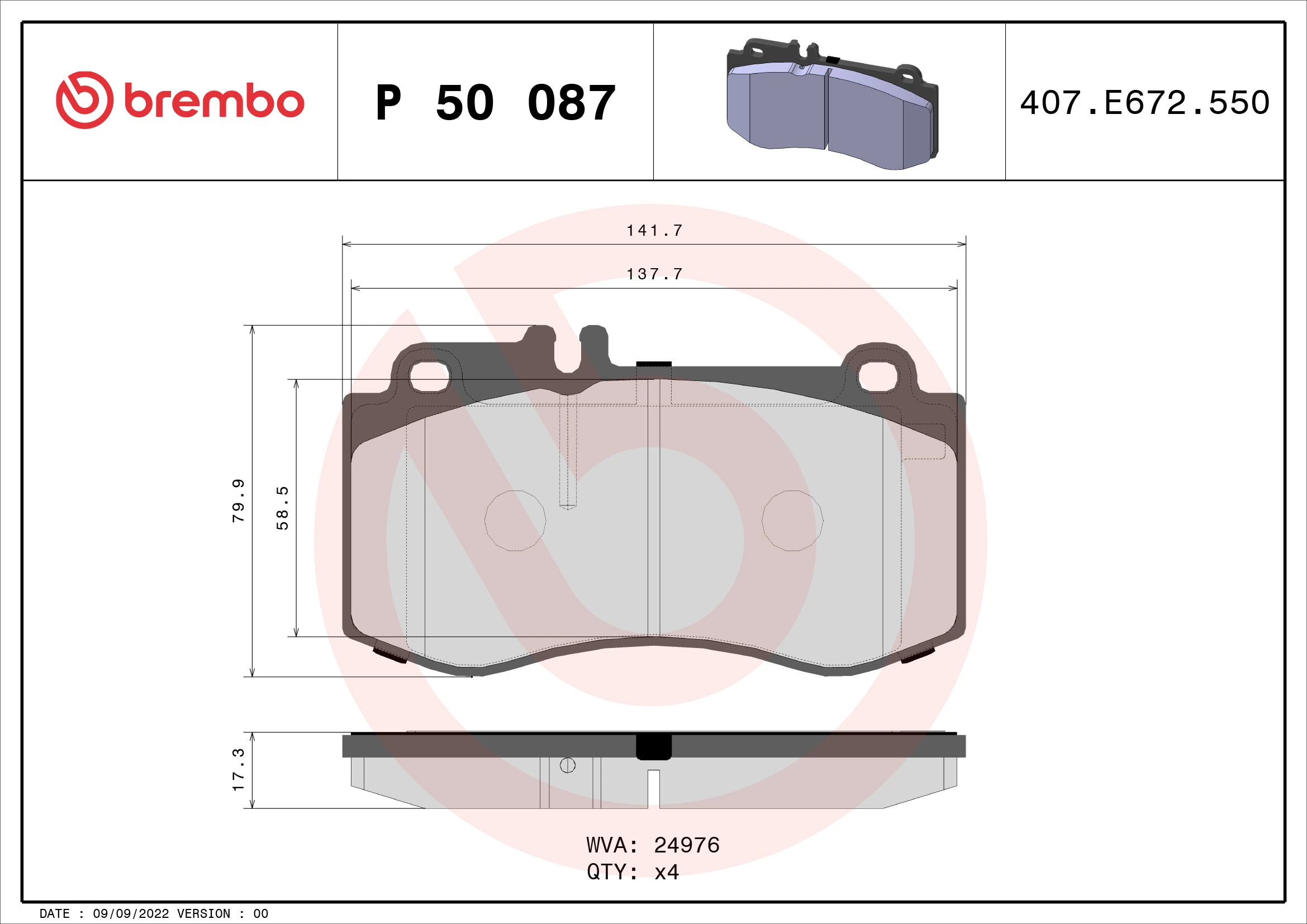 BREMBO P50087