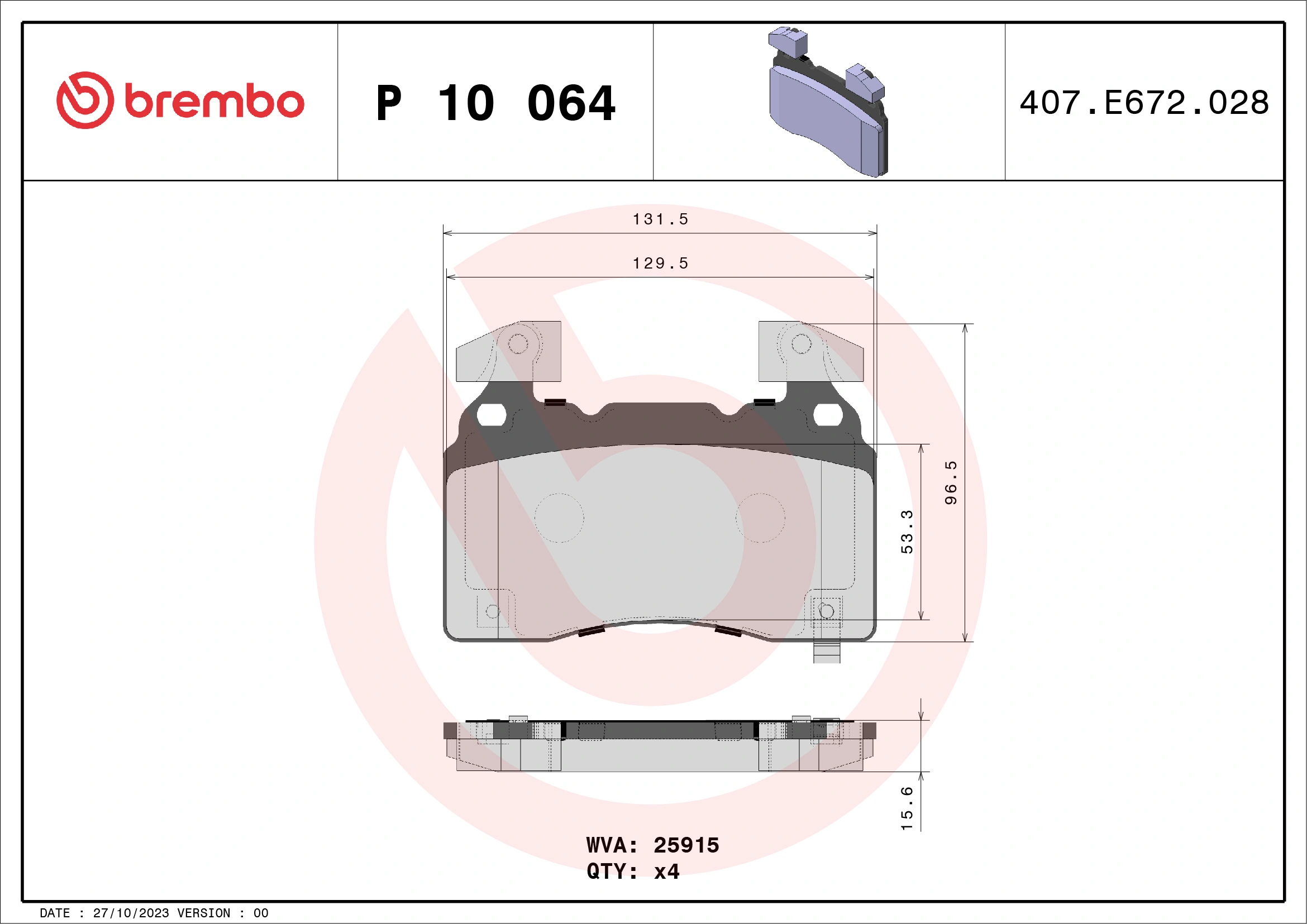 BREMBO P10064