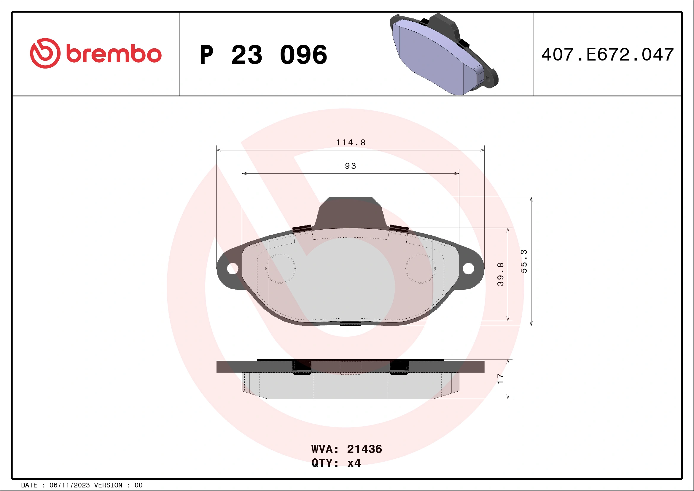 BREMBO P23096