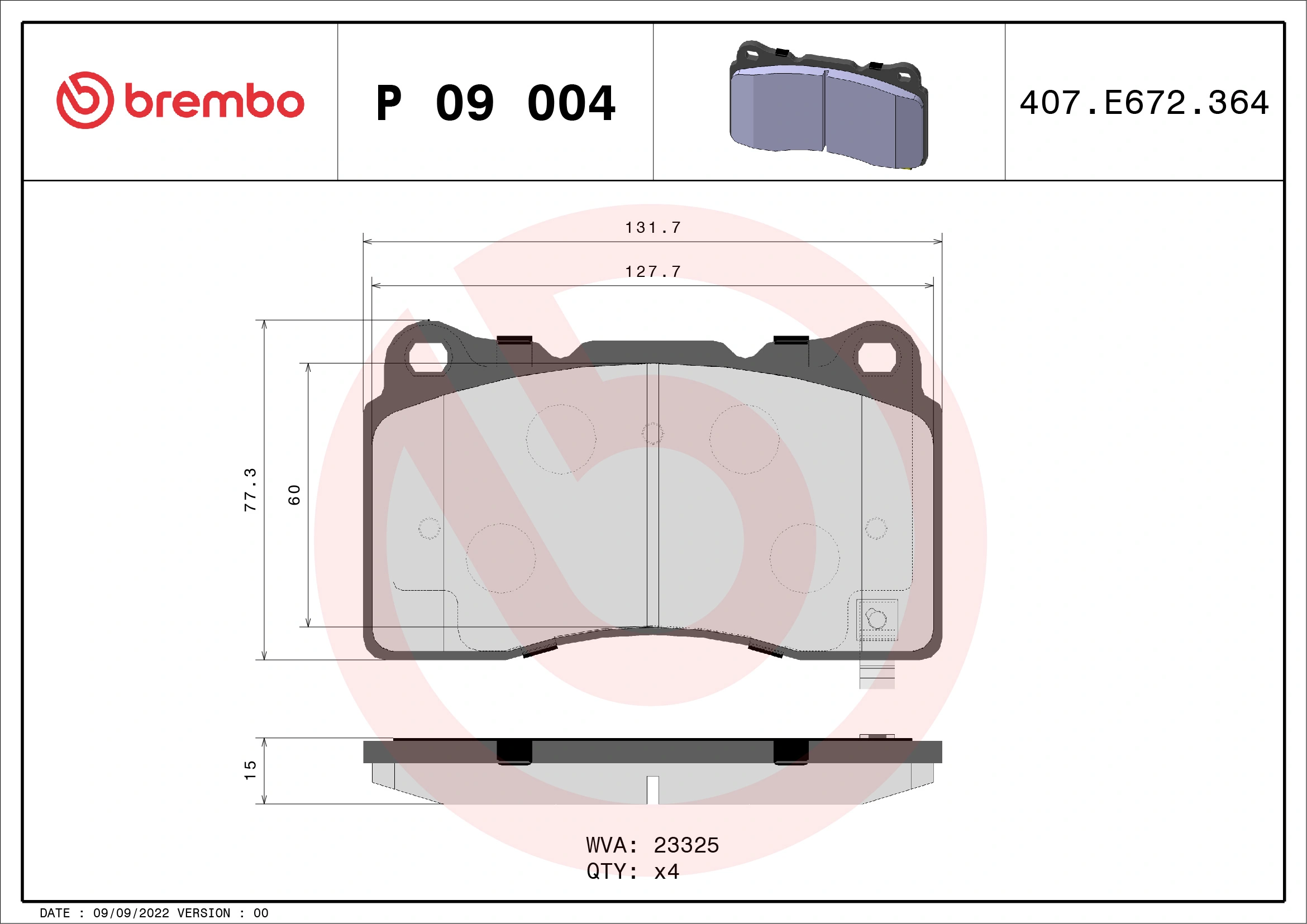 BREMBO P09004
